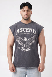 Men's Washed Eagle Cap Sleeve Tank | Blackstone London