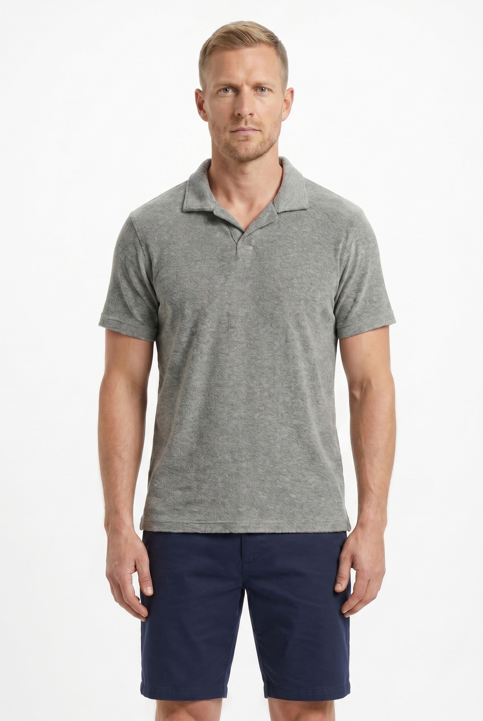 Men's Heather Knit Polo | Blackstone London