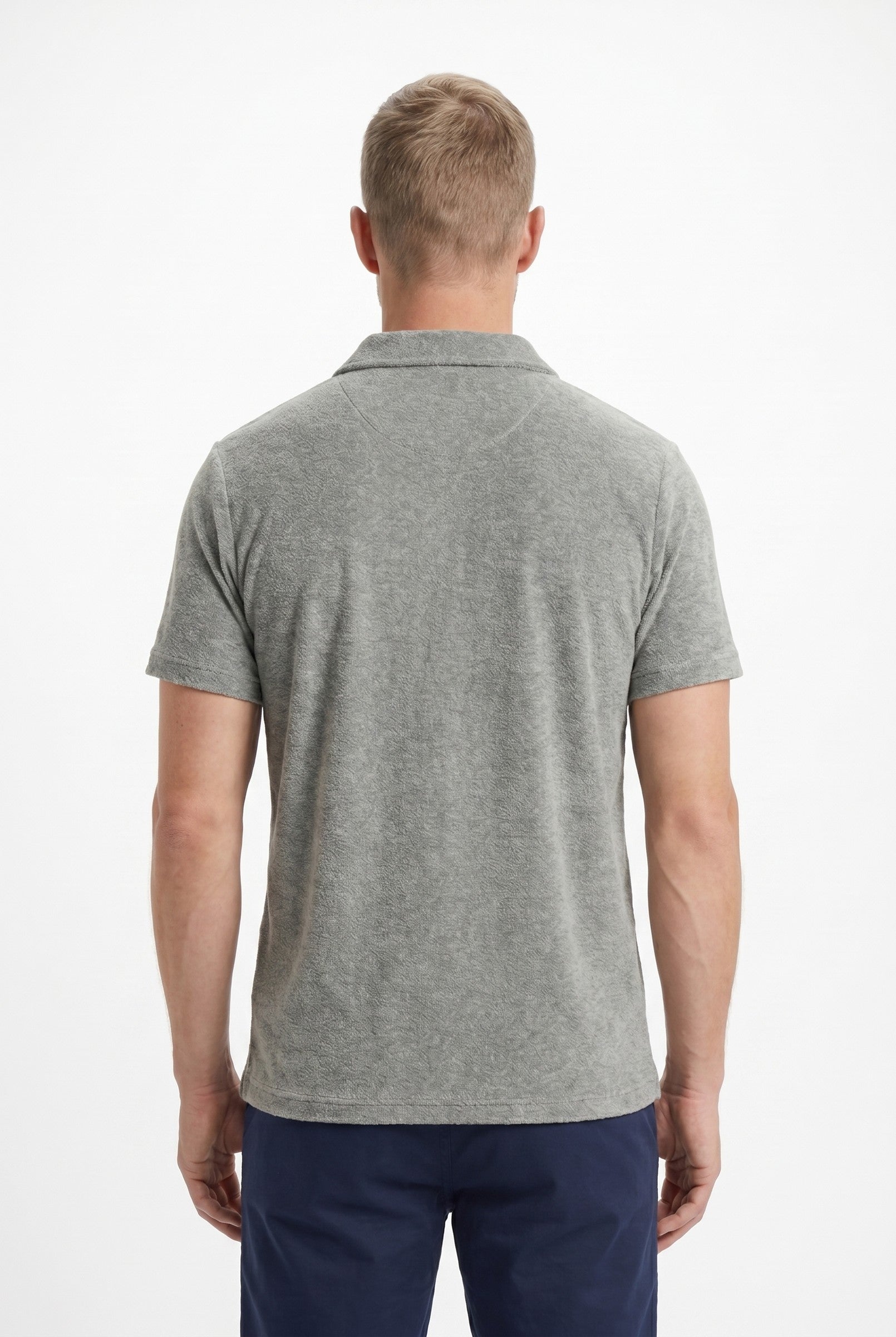 Men's Heather Knit Polo | Blackstone London