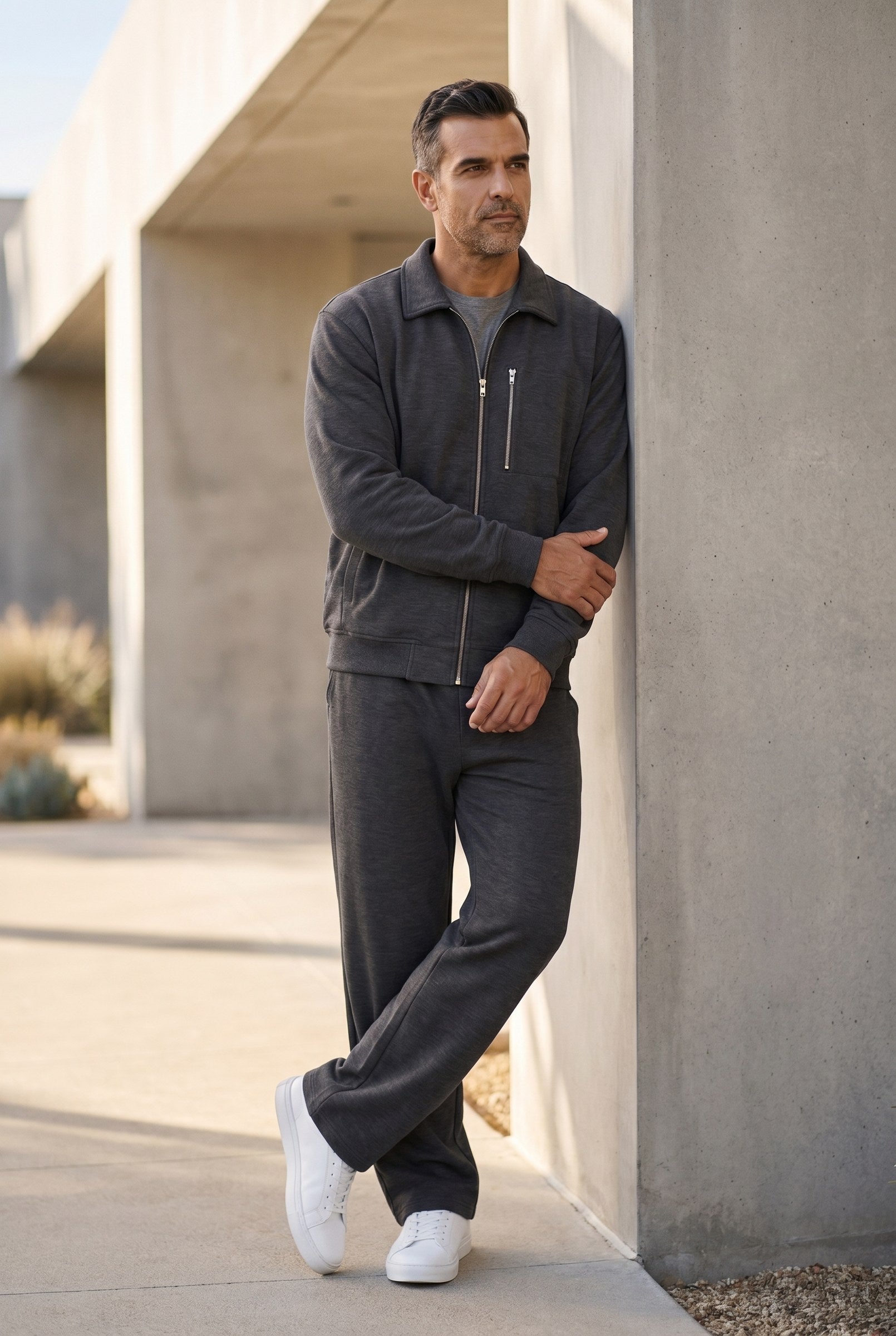 Men's Athleisure Zip Jacket & Joggers 2-Piece Set | Blackstone London