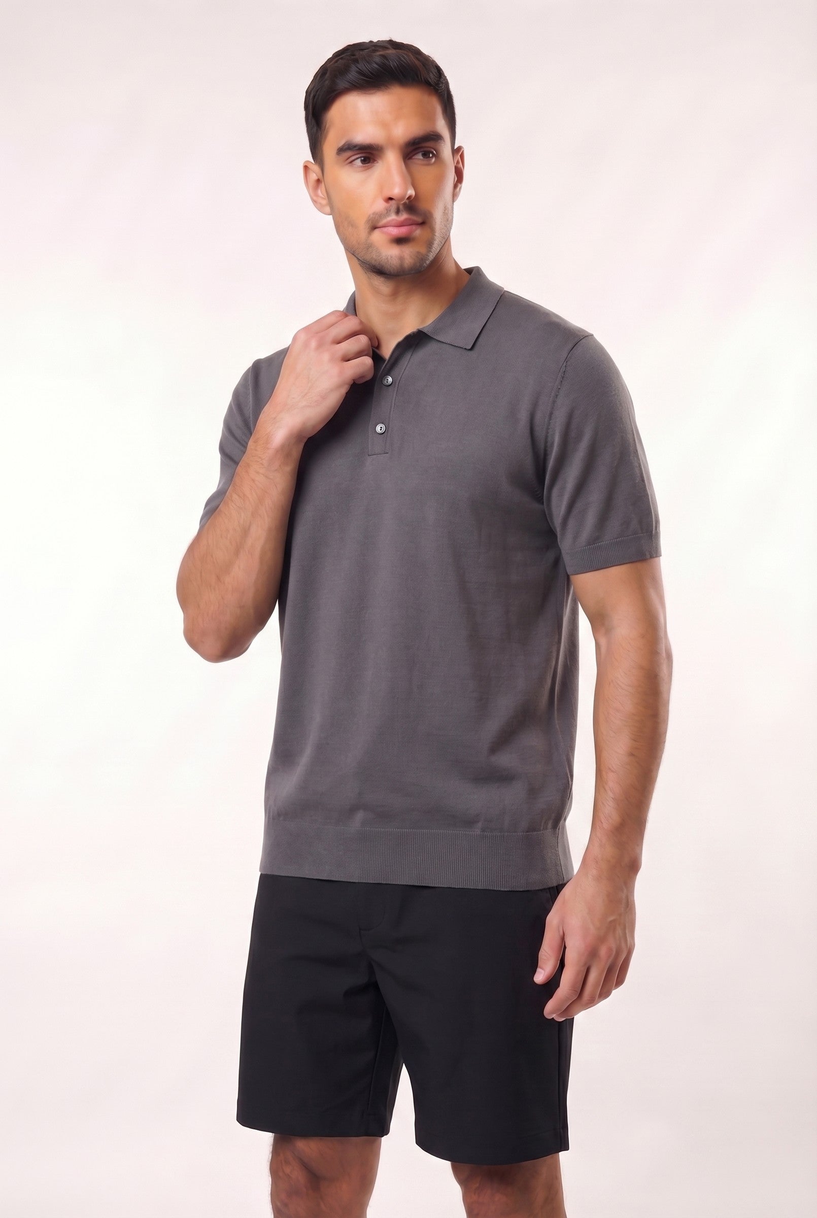 Men's Fine Knit Polo Shirt | Blackstone London
