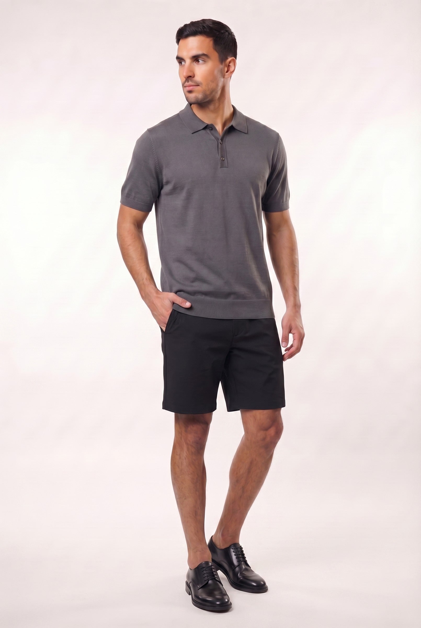 Men's Fine Knit Polo Shirt | Blackstone London