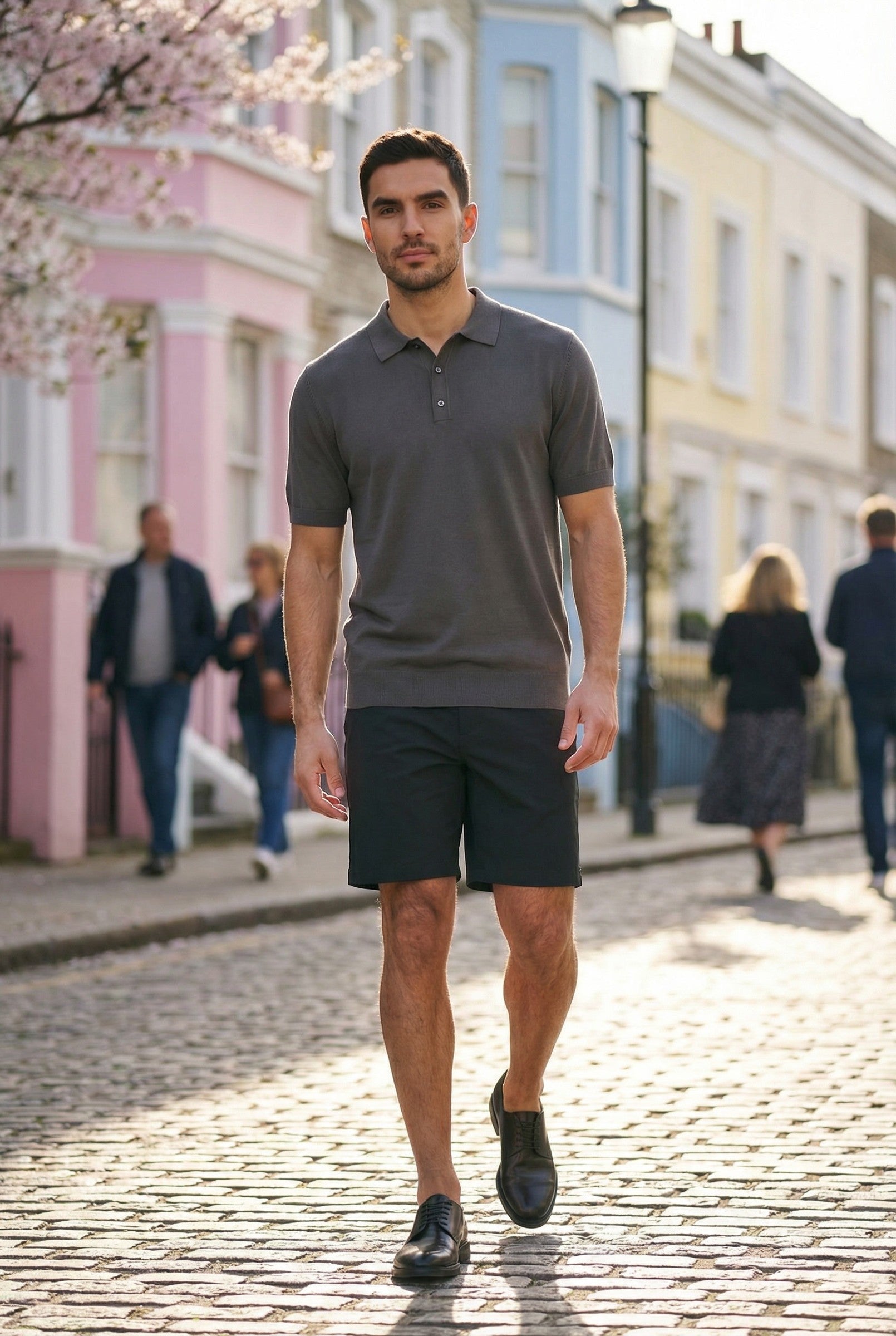 Men's Fine Knit Polo Shirt | Blackstone London