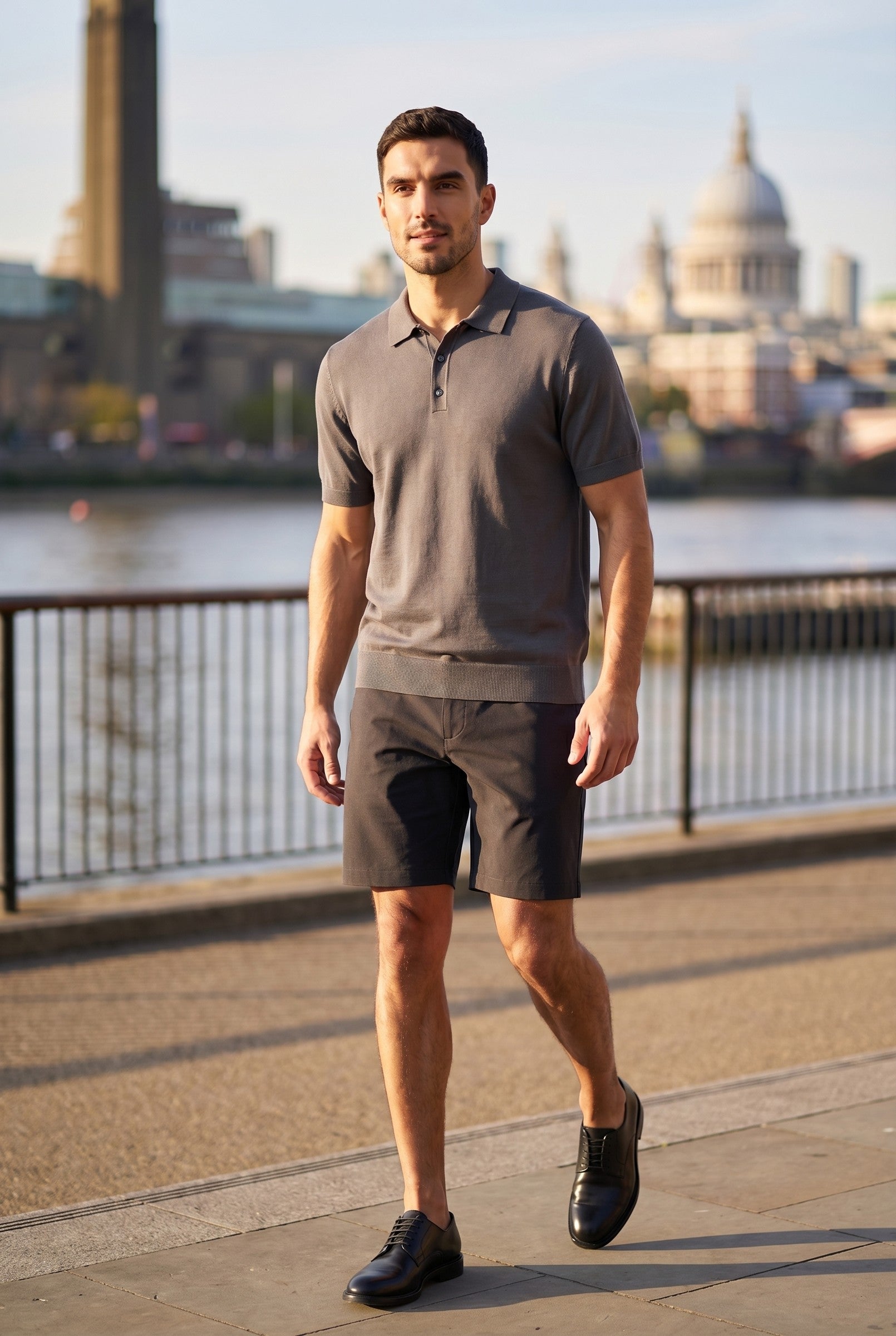 Men's Fine Knit Polo Shirt | Blackstone London