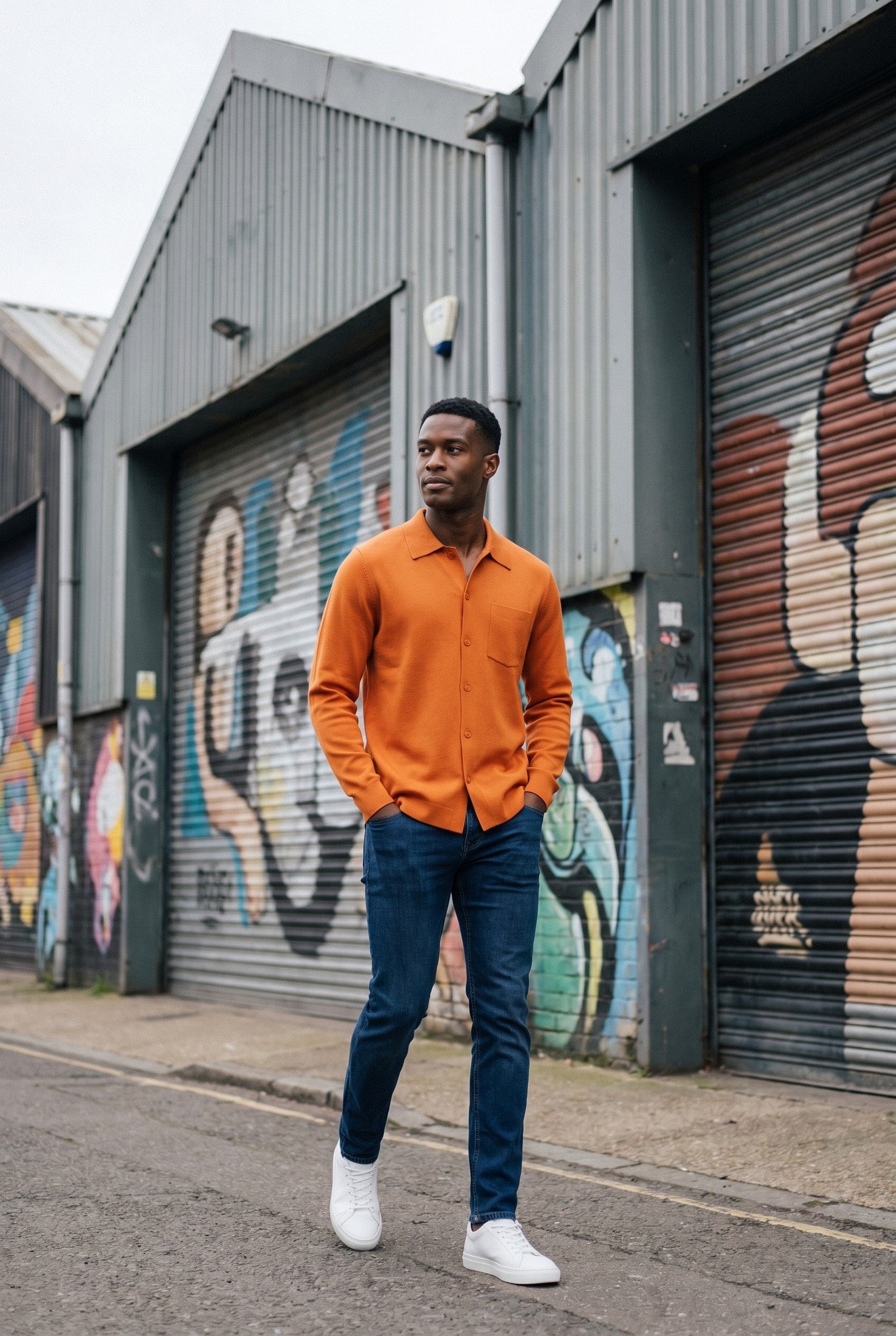 Men's Long Sleeve Knit Polo Shirt | Blackstone London
