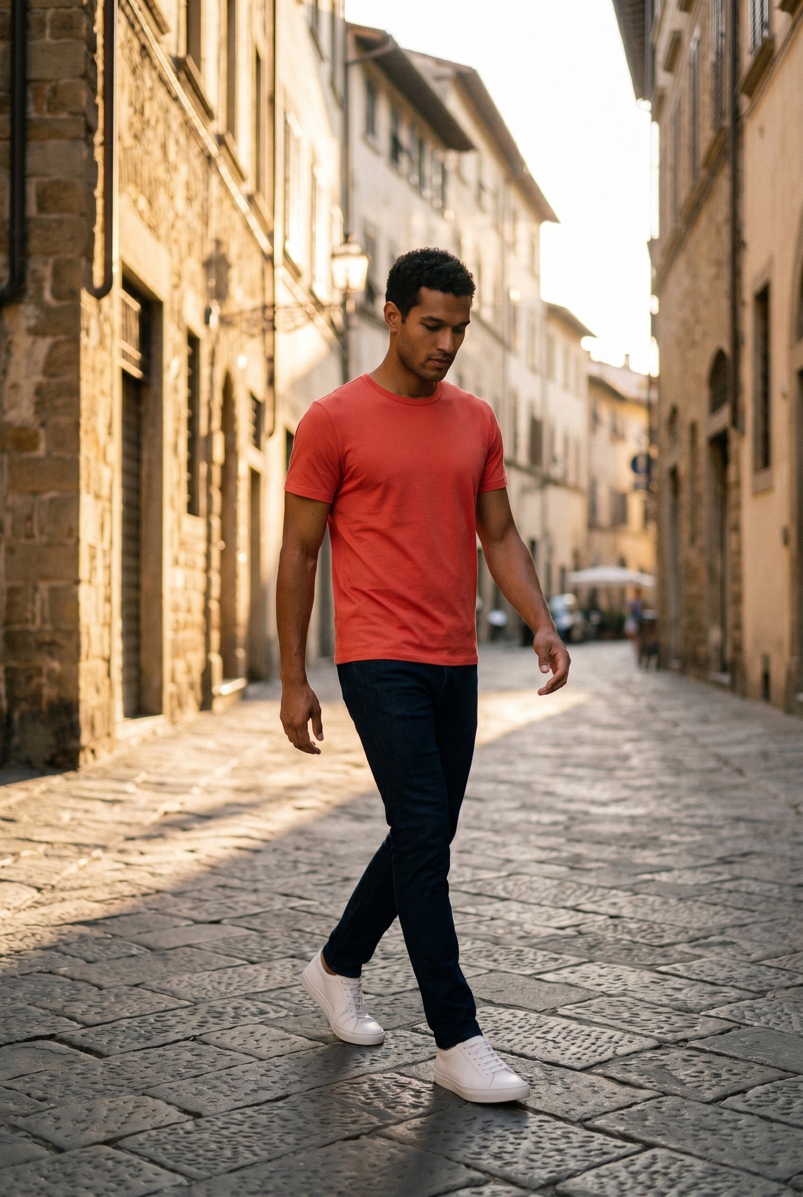Men's Eyelet Crew Neck T-Shirt | Blackstone London