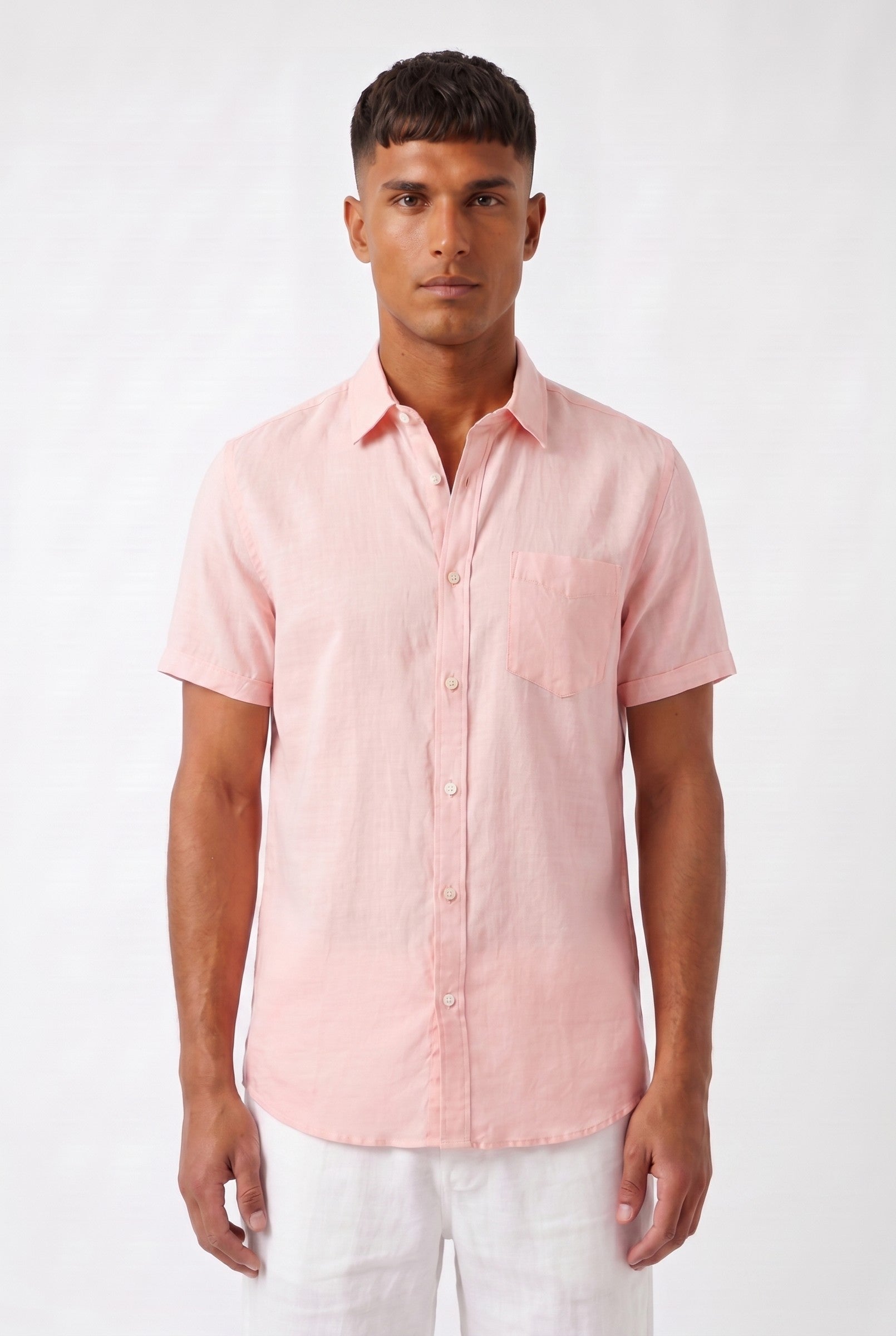 Men's Cotton Linen Short Sleeve Shirt | Blackstone London