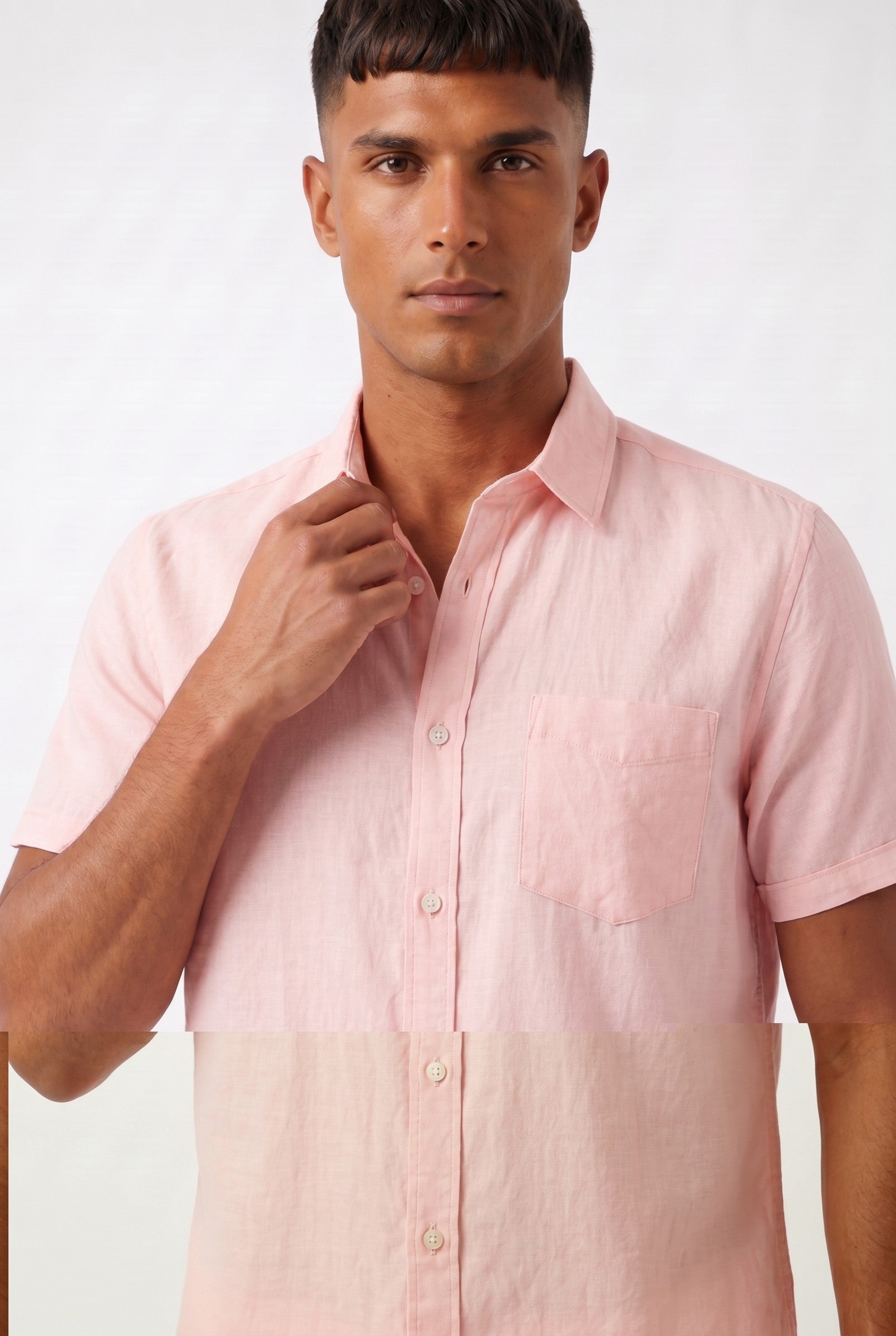 Men's Cotton Linen Short Sleeve Shirt | Blackstone London