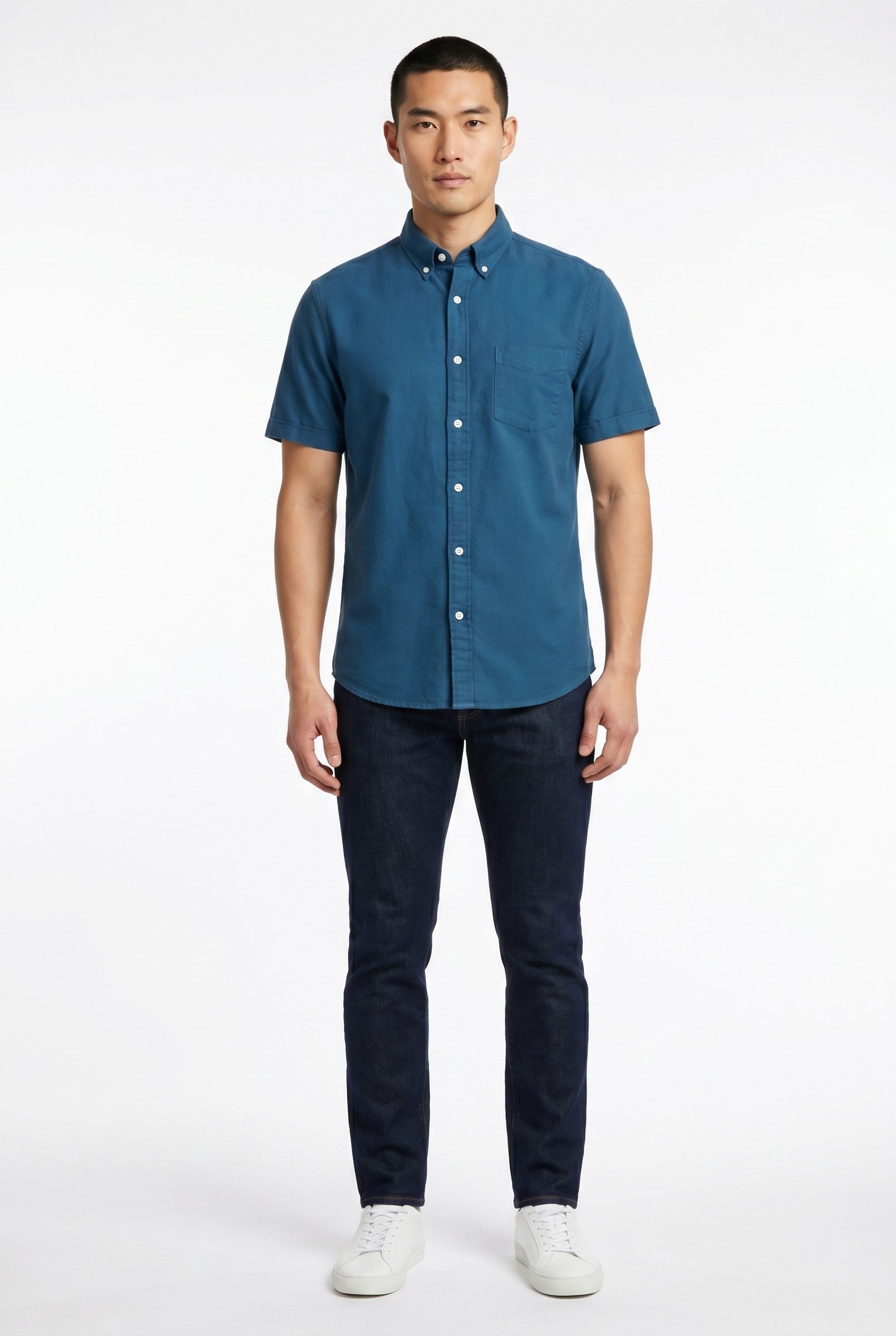 Men's Brewer Short-Sleeve Oxford Shirt | Blackstone London