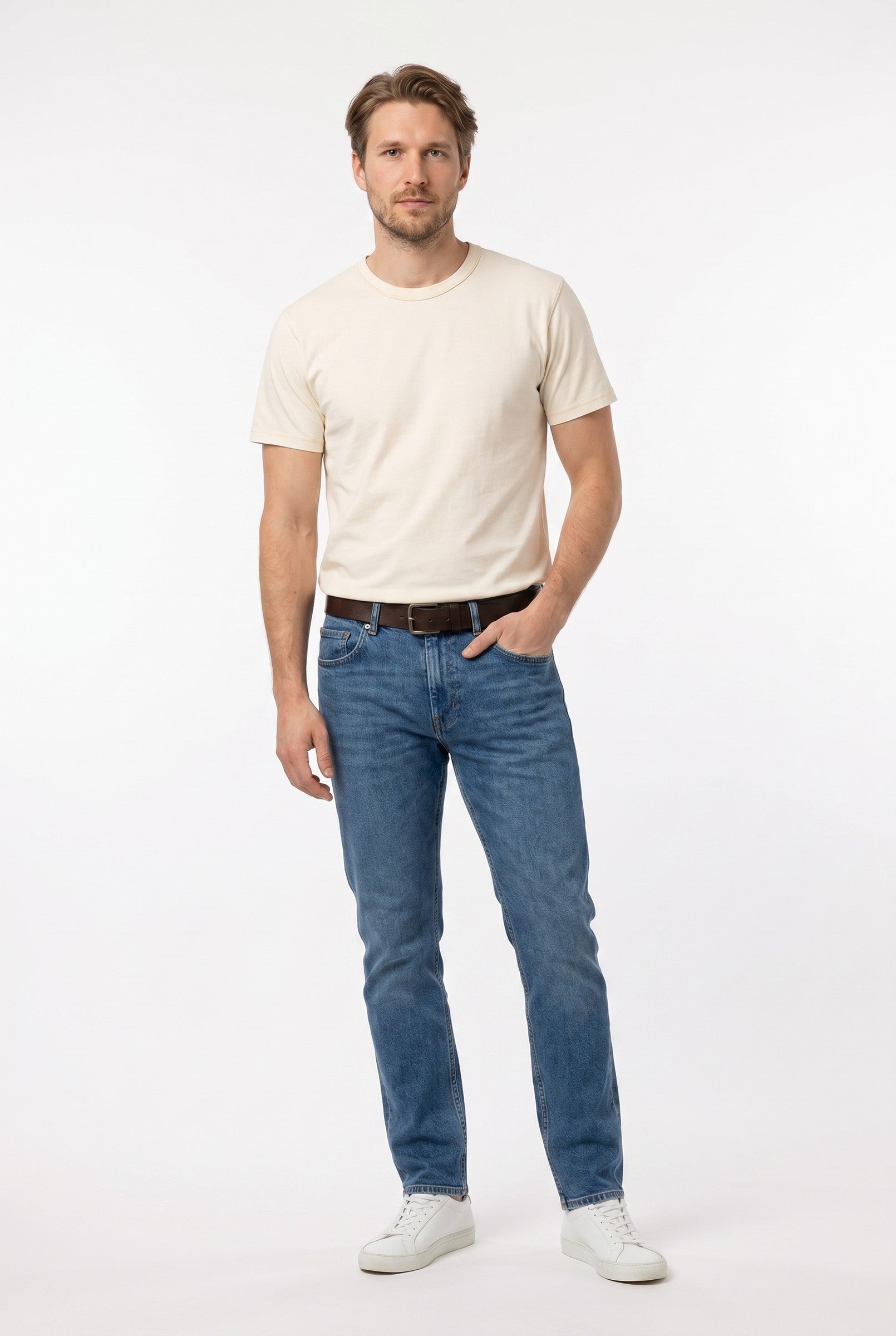 Men's Midweight Cotton Crew Neck T-Shirt | Blackstone London