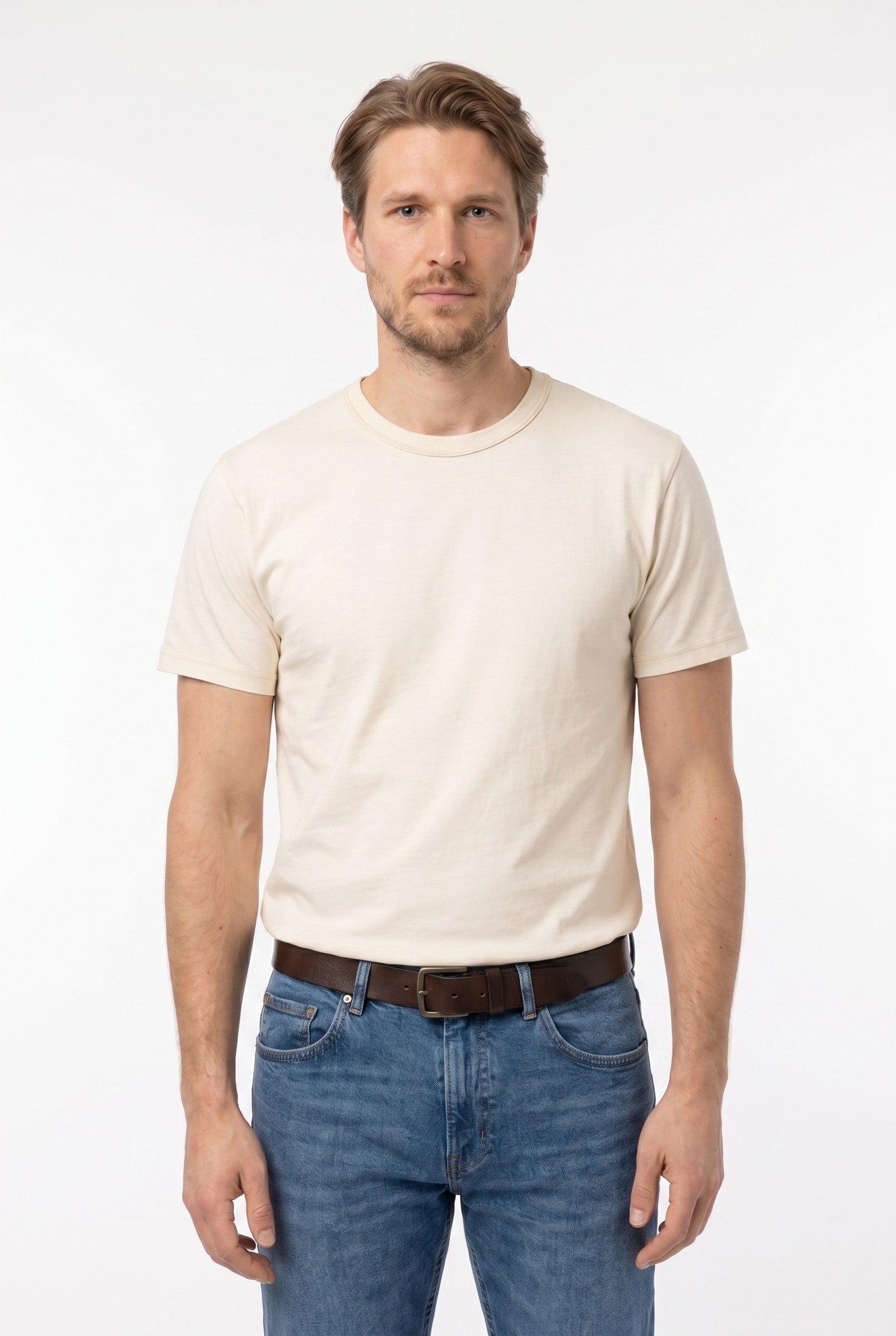 Men's Midweight Cotton Crew Neck T-Shirt | Blackstone London