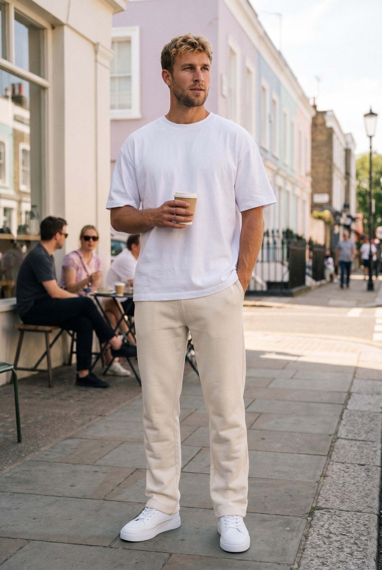 Men's Relaxed Fit Open Hem Joggers | Blackstone London
