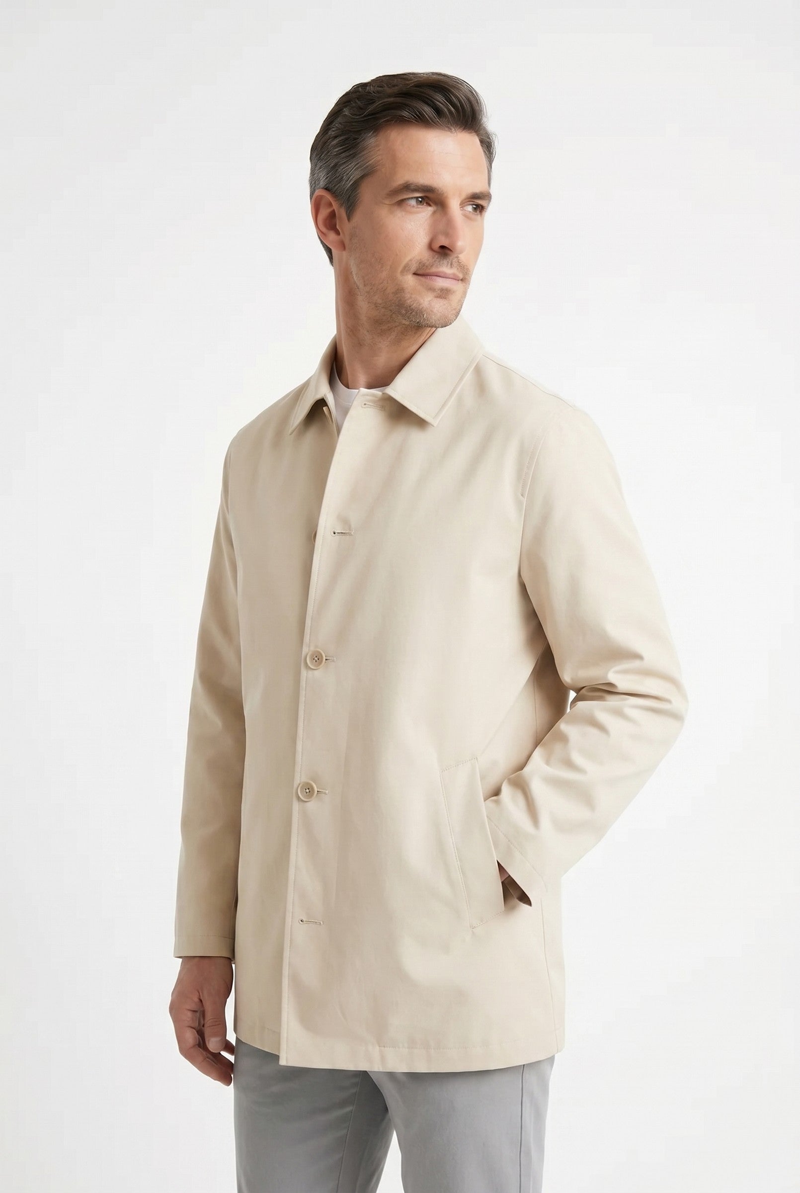 Men's Sherlock Short Trench Coat | Blackstone London