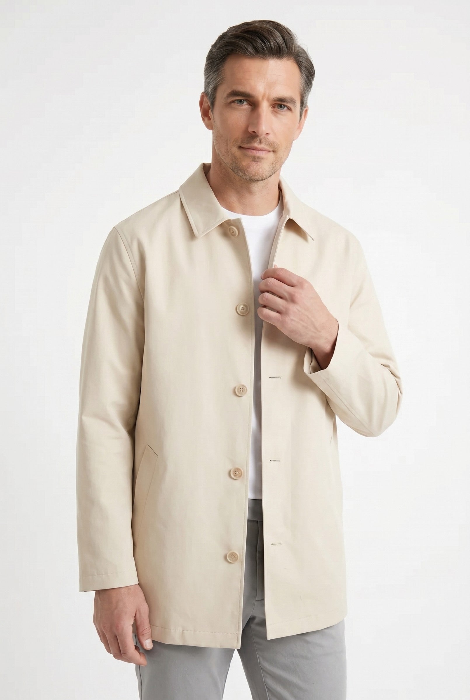 Men's Sherlock Short Trench Coat | Blackstone London
