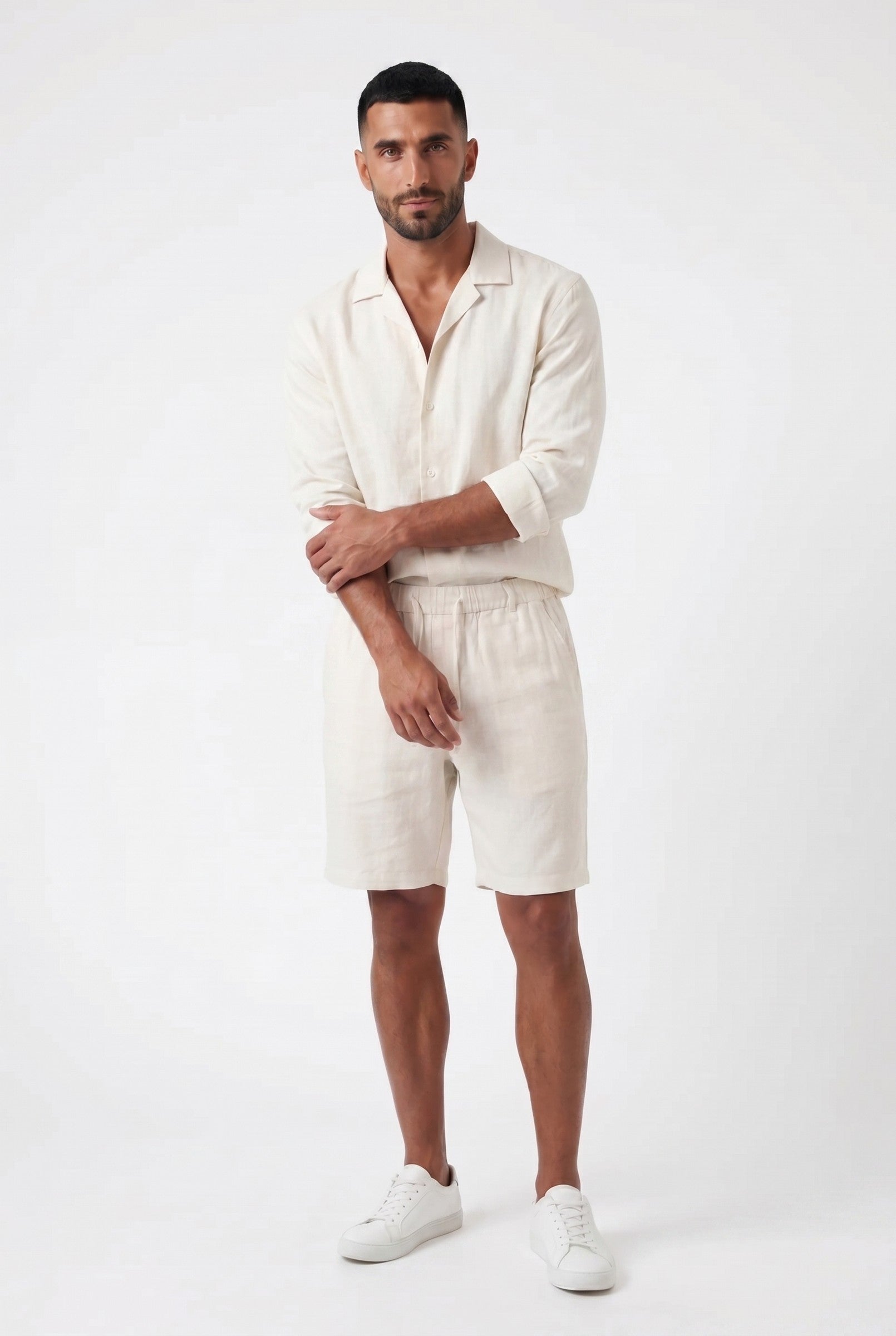 Men's Linen Leisure Drawstring Shorts | Blackstone London