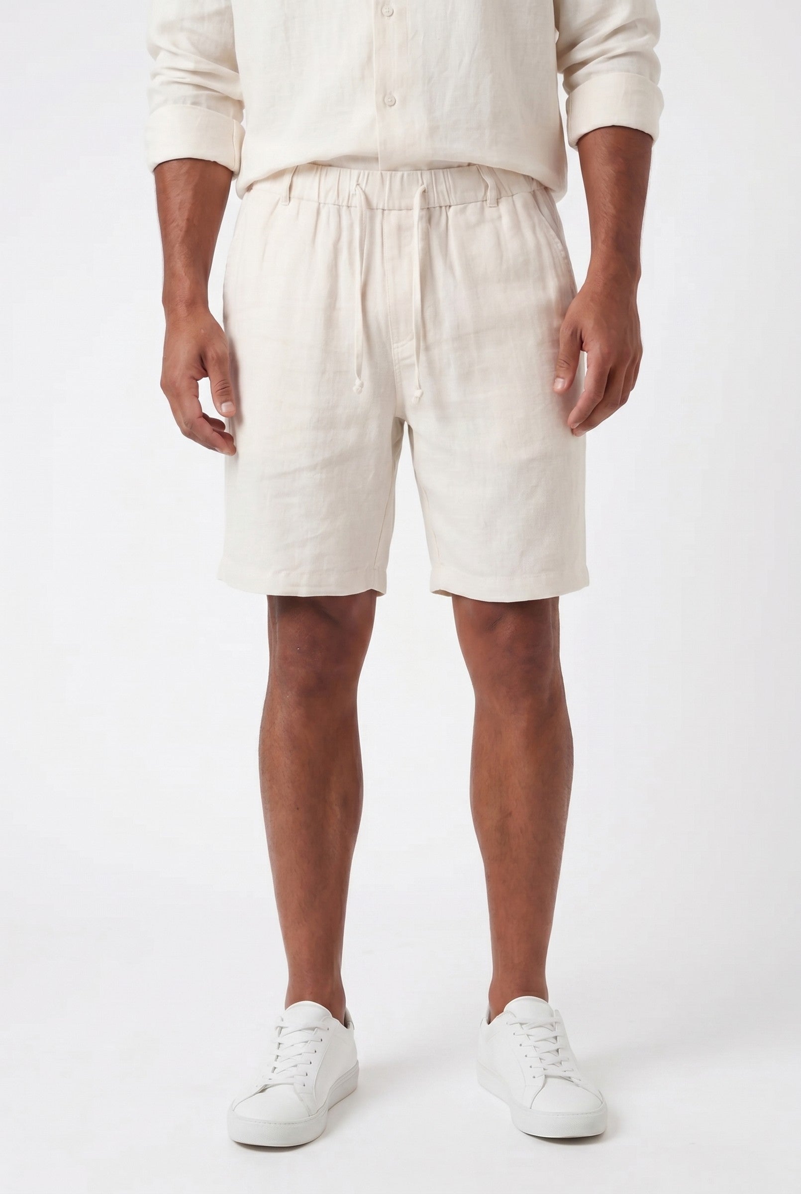 Men's Linen Leisure Drawstring Shorts | Blackstone London