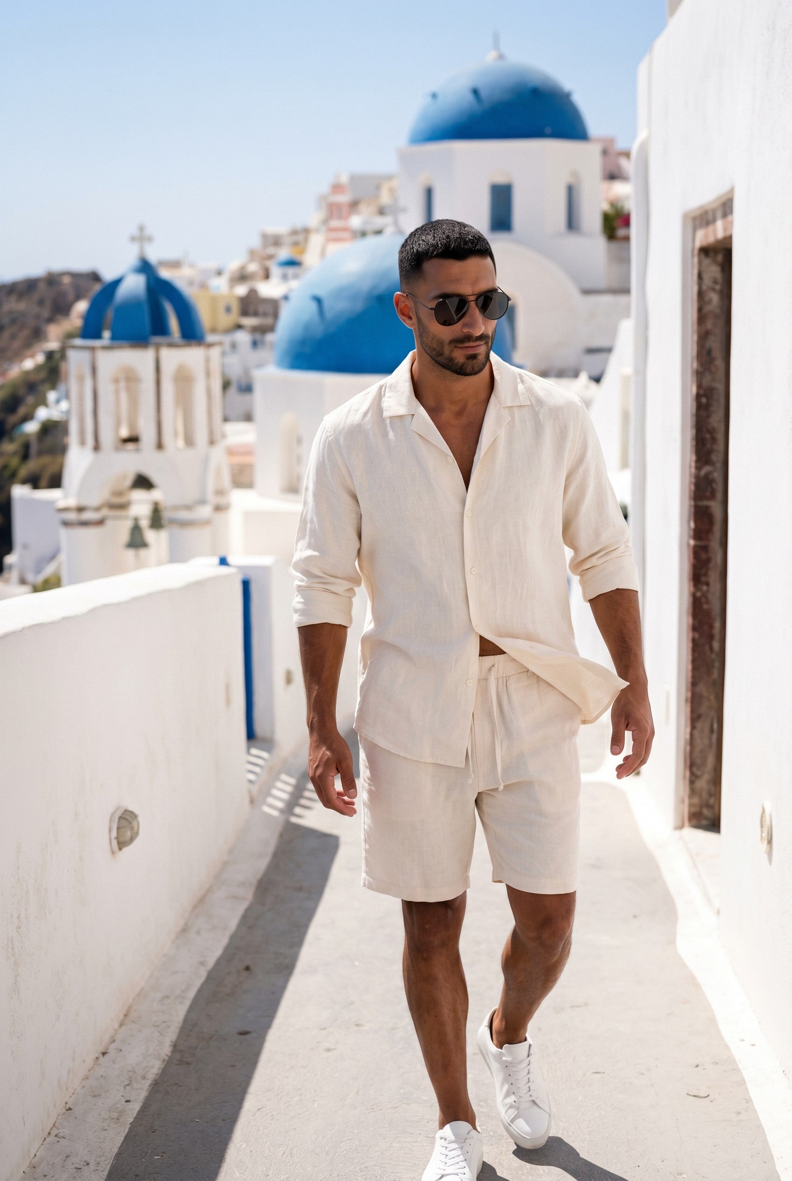 Men's Linen Leisure Drawstring Shorts | Blackstone London
