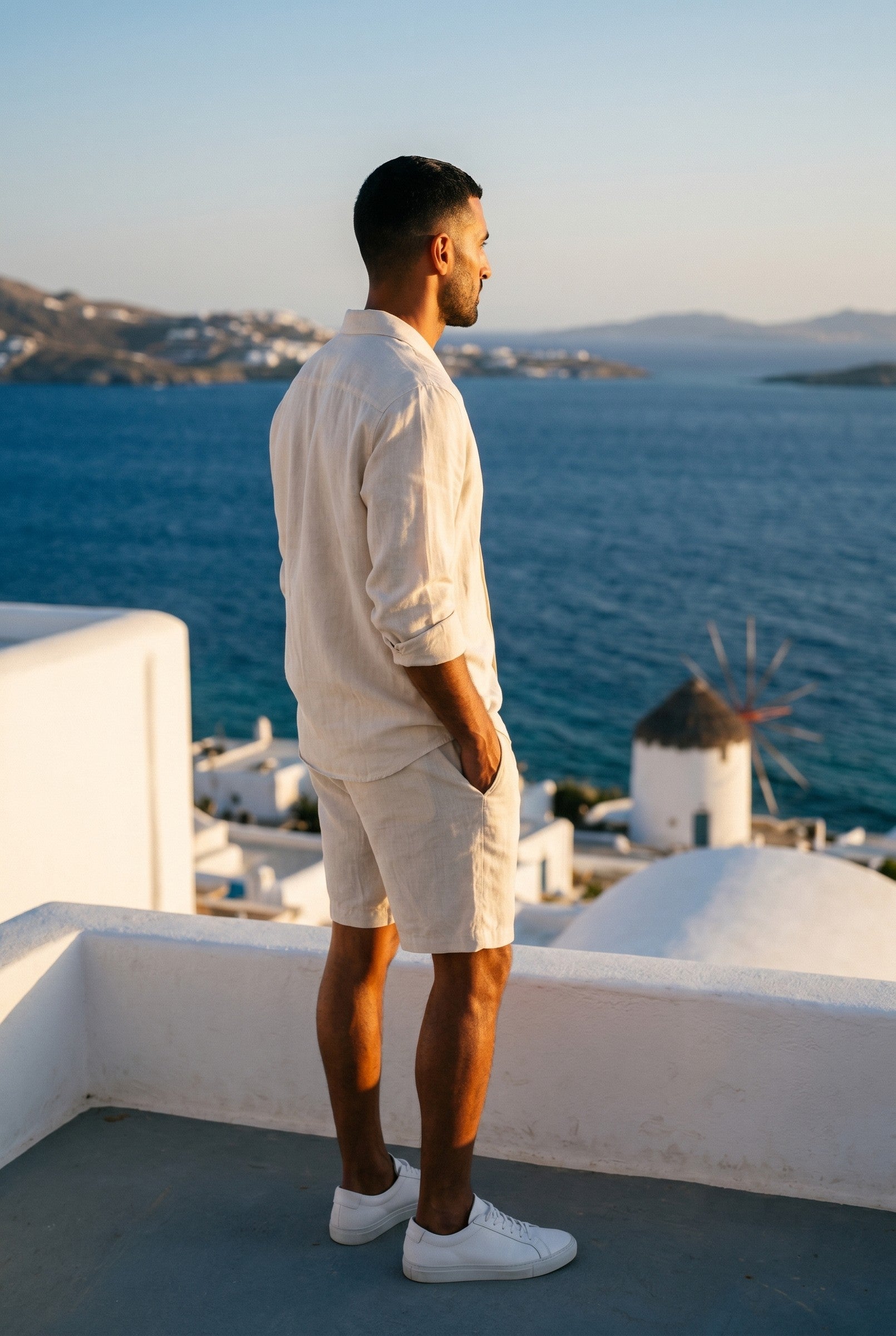 Men's Linen Leisure Drawstring Shorts | Blackstone London