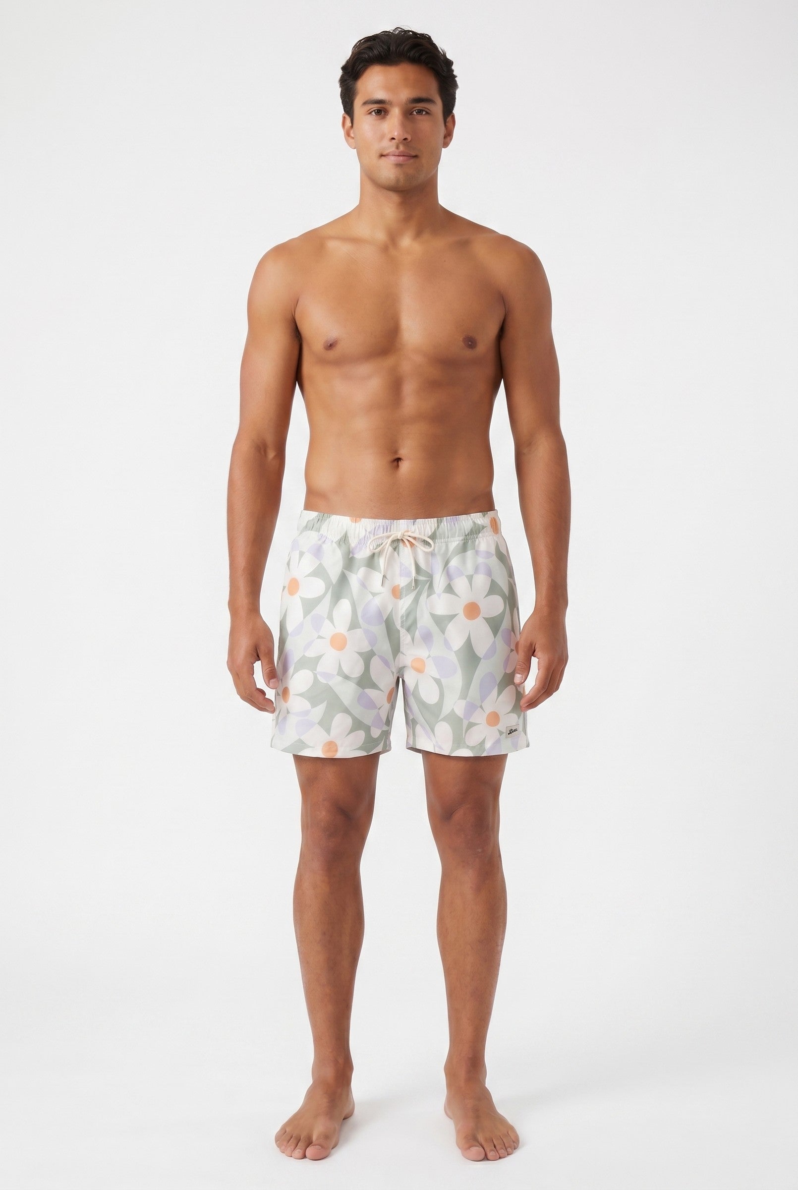 Men's Tropical Print Swim Shorts | Blackstone London