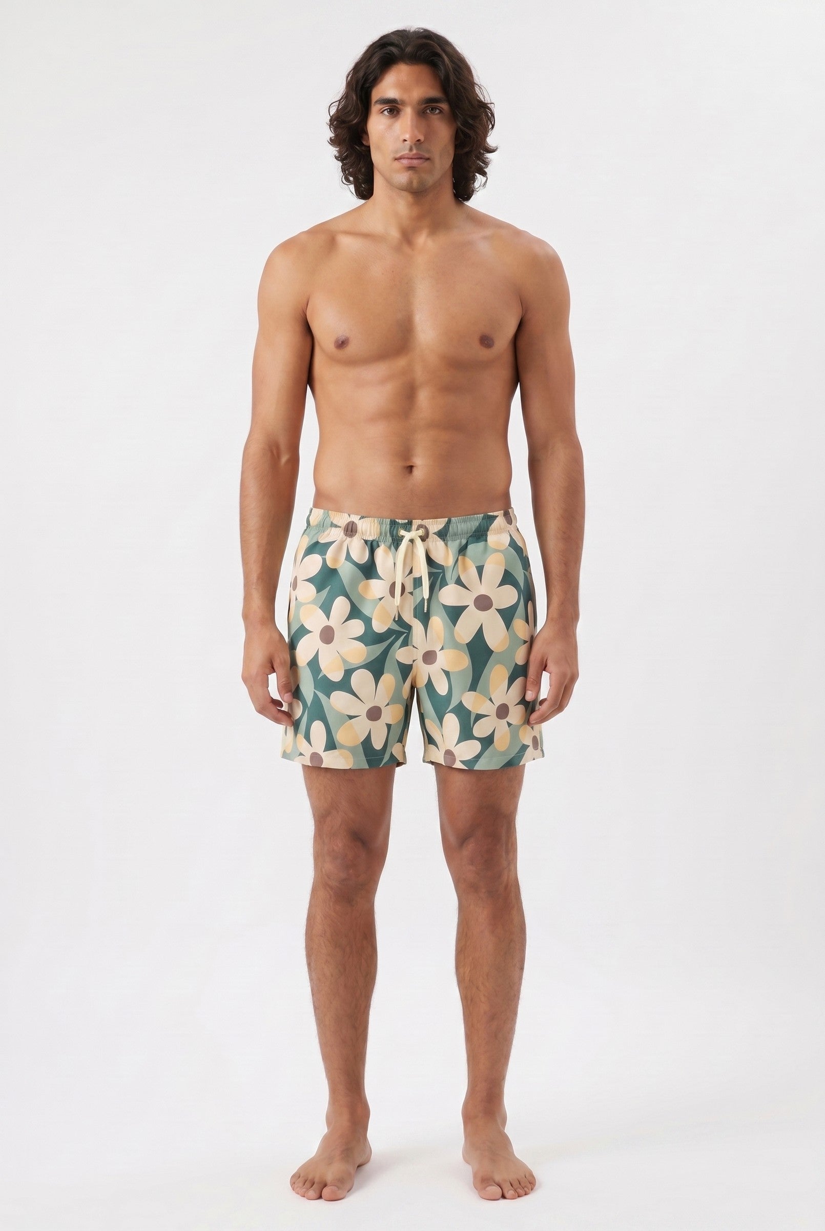 Men's Tropical Print Swim Shorts | Blackstone London