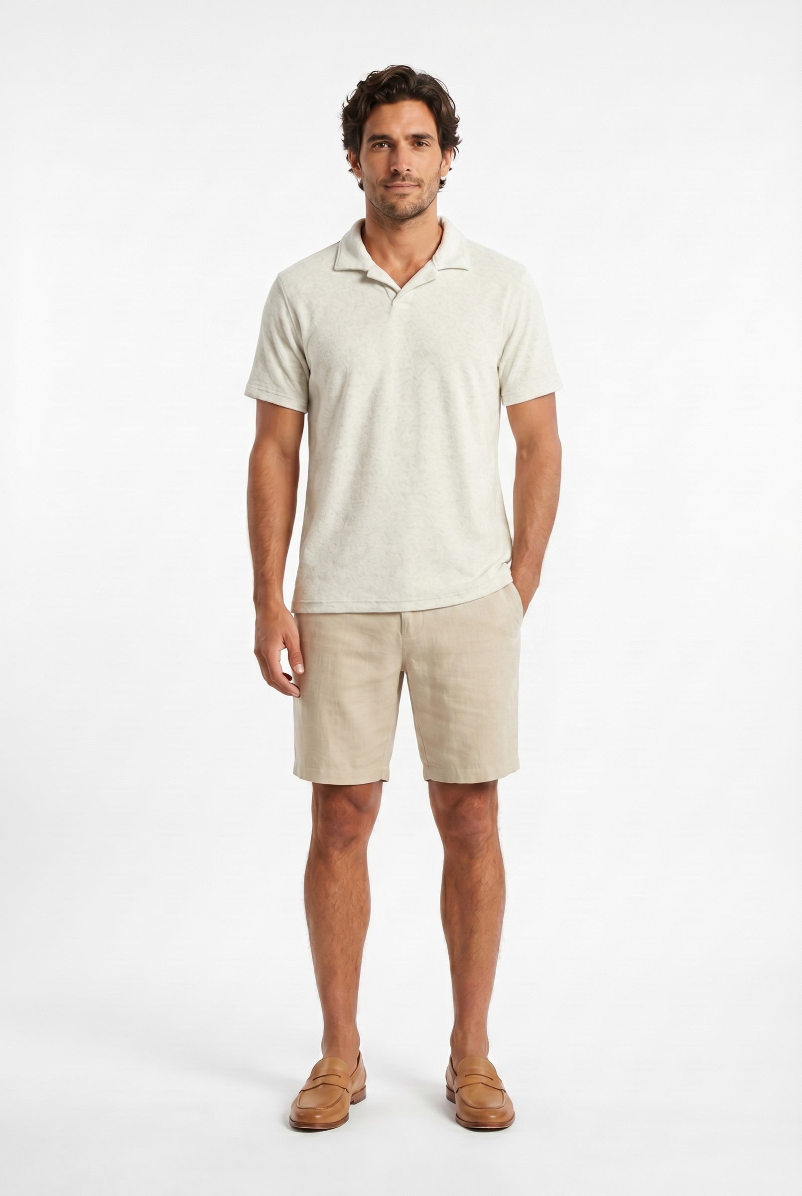 Men's Heather Knit Polo | Blackstone London