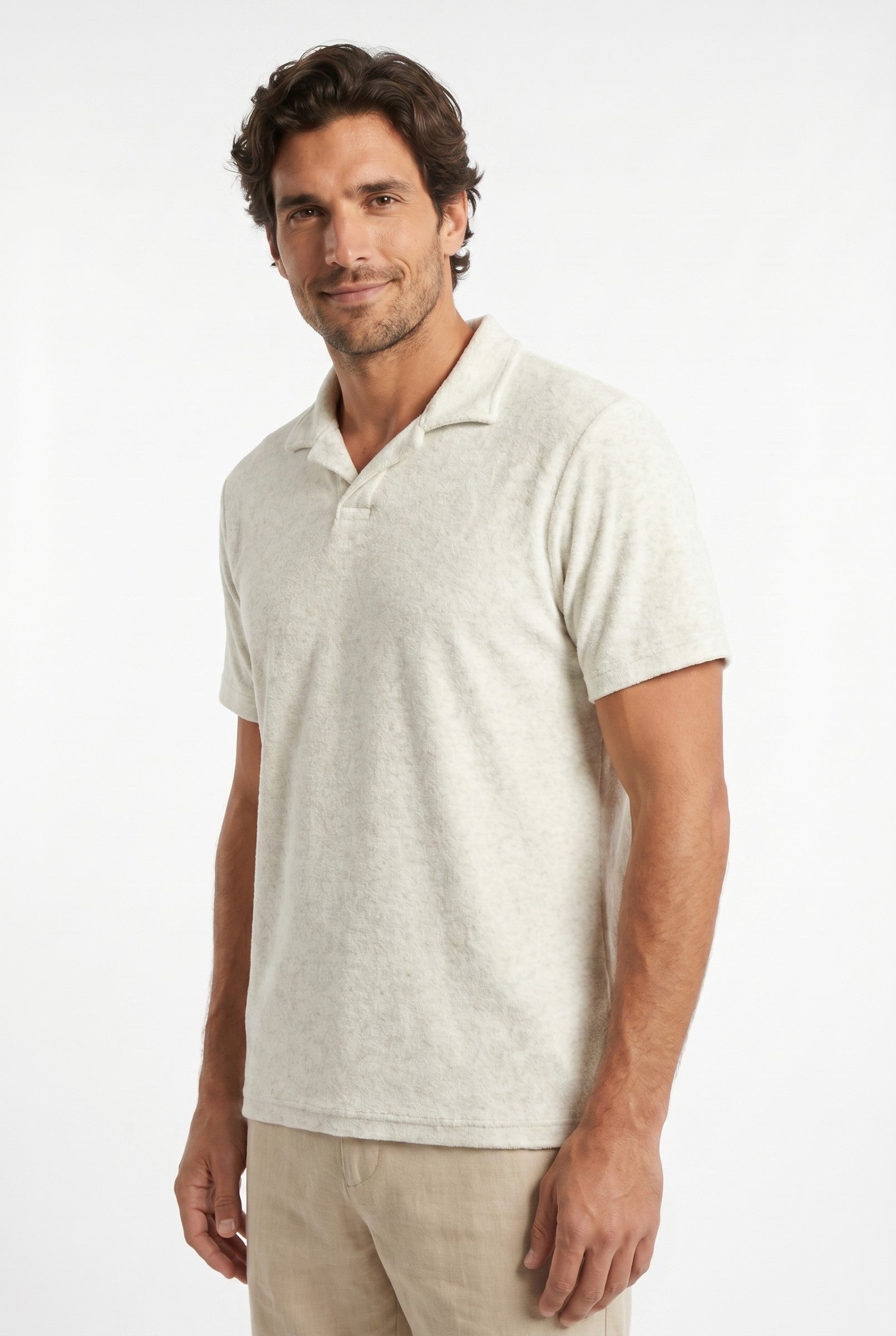 Men's Heather Knit Polo | Blackstone London