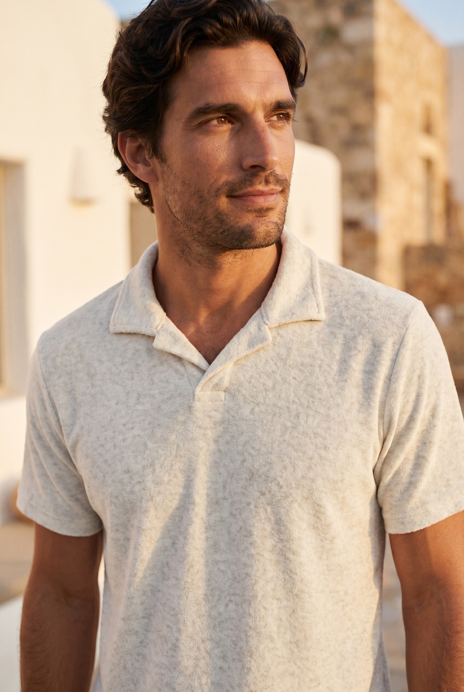 Men's Heather Knit Polo | Blackstone London