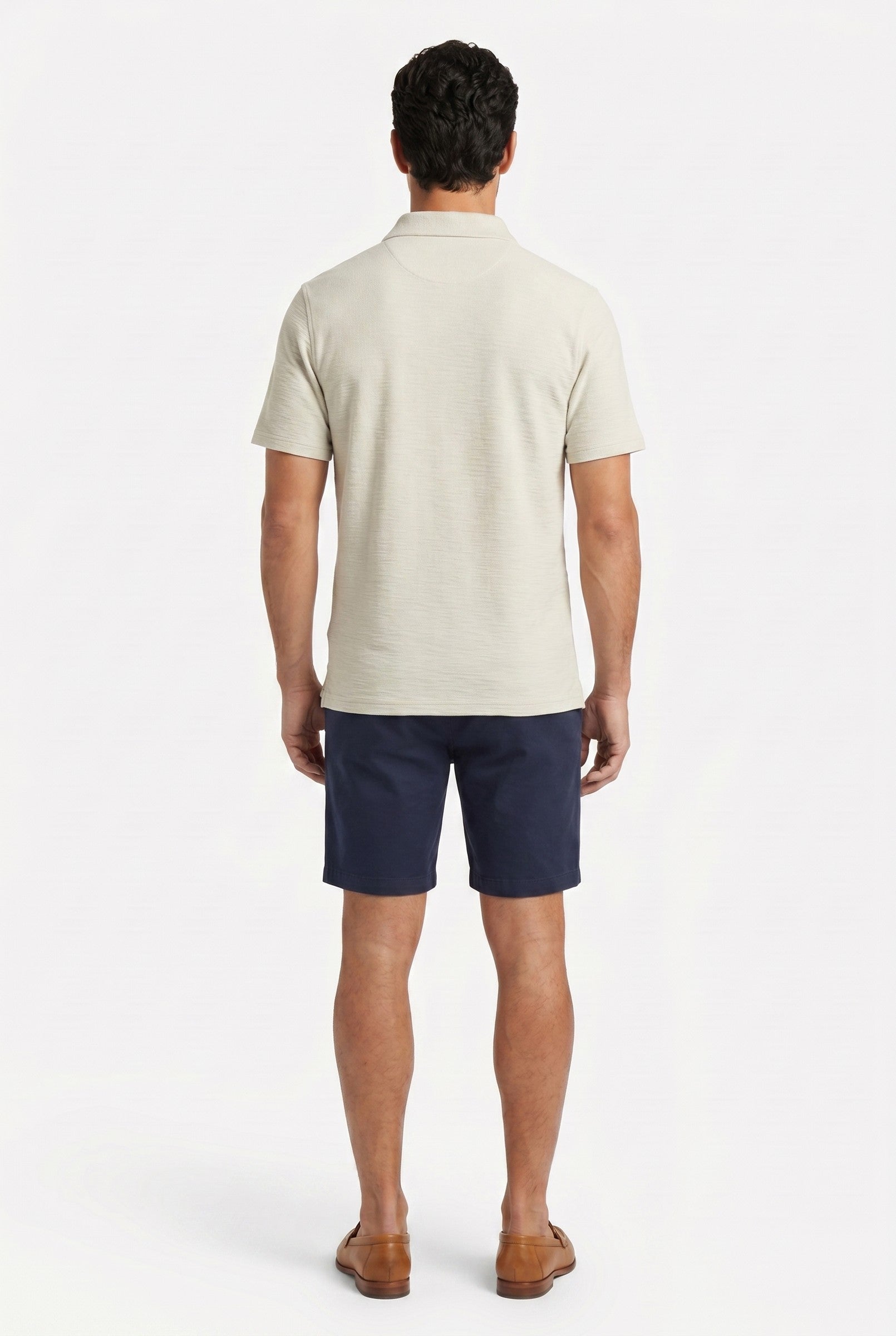 Men's Tonal Pique Polo Shirt | Blackstone London