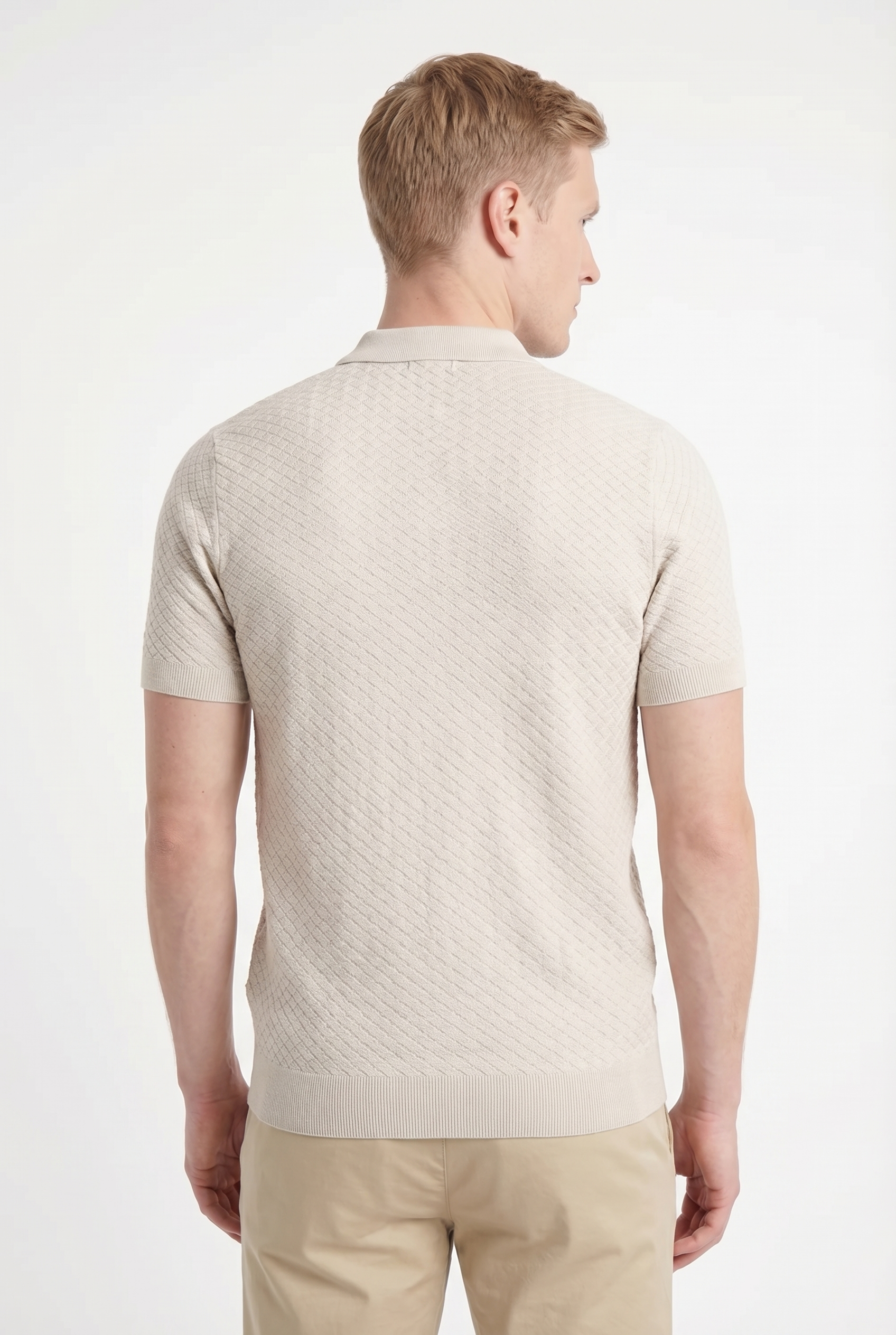 Men's Half Zip Knit Polo Shirt | Blackstone London