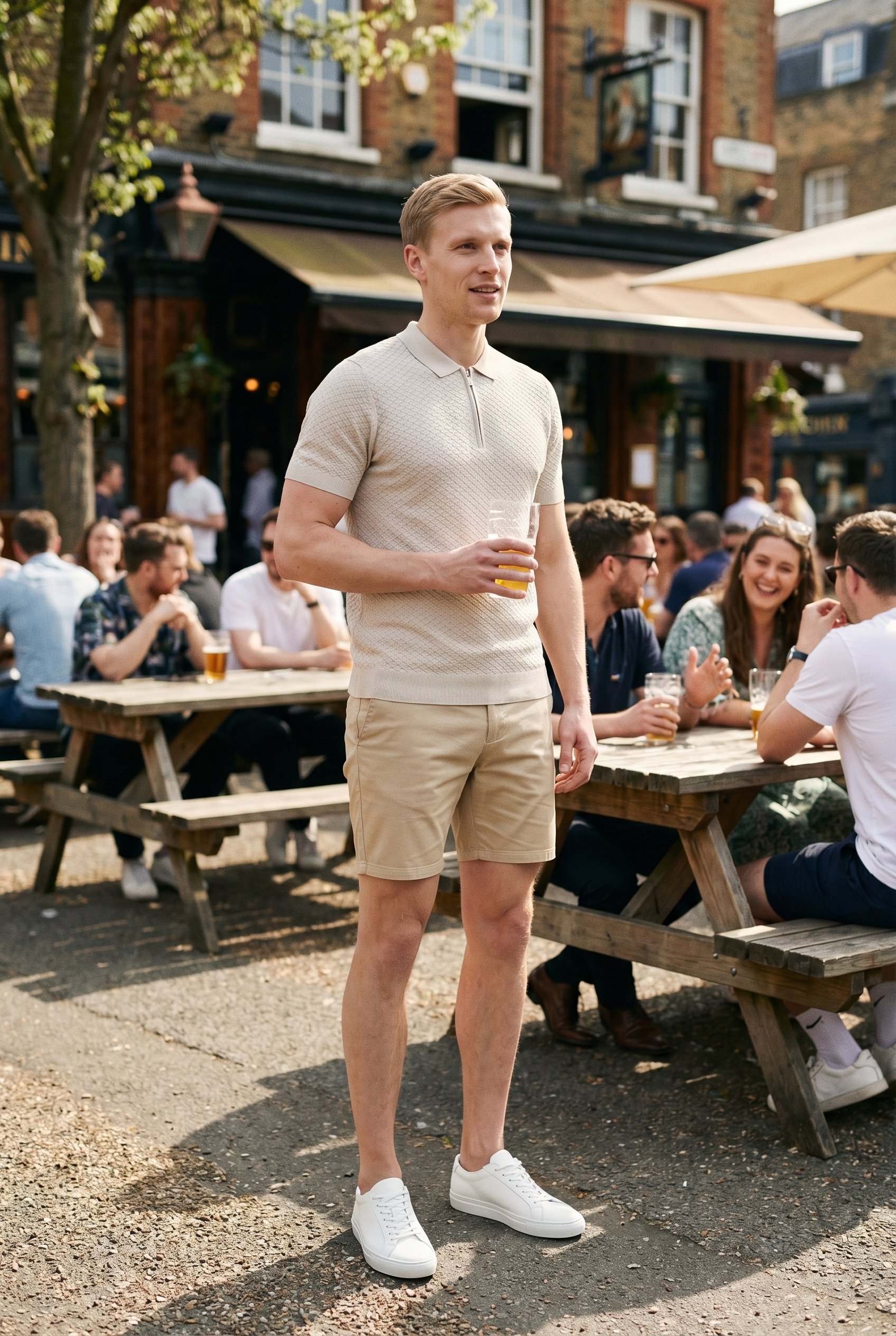 Men's Half Zip Knit Polo Shirt | Blackstone London
