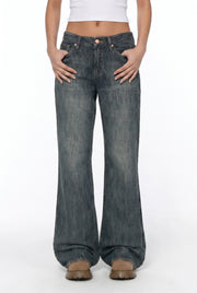 Women's Vintage Washed Bootcut Jeans | Blackstone London
