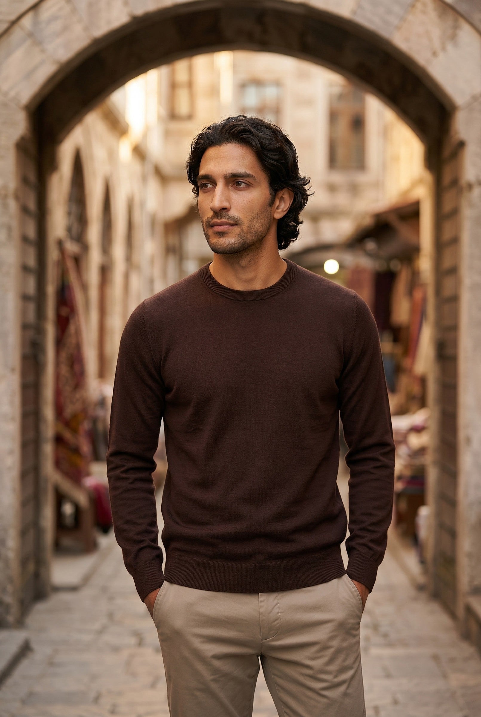 Men's Crew Neck Knit Sweater | Blackstone London