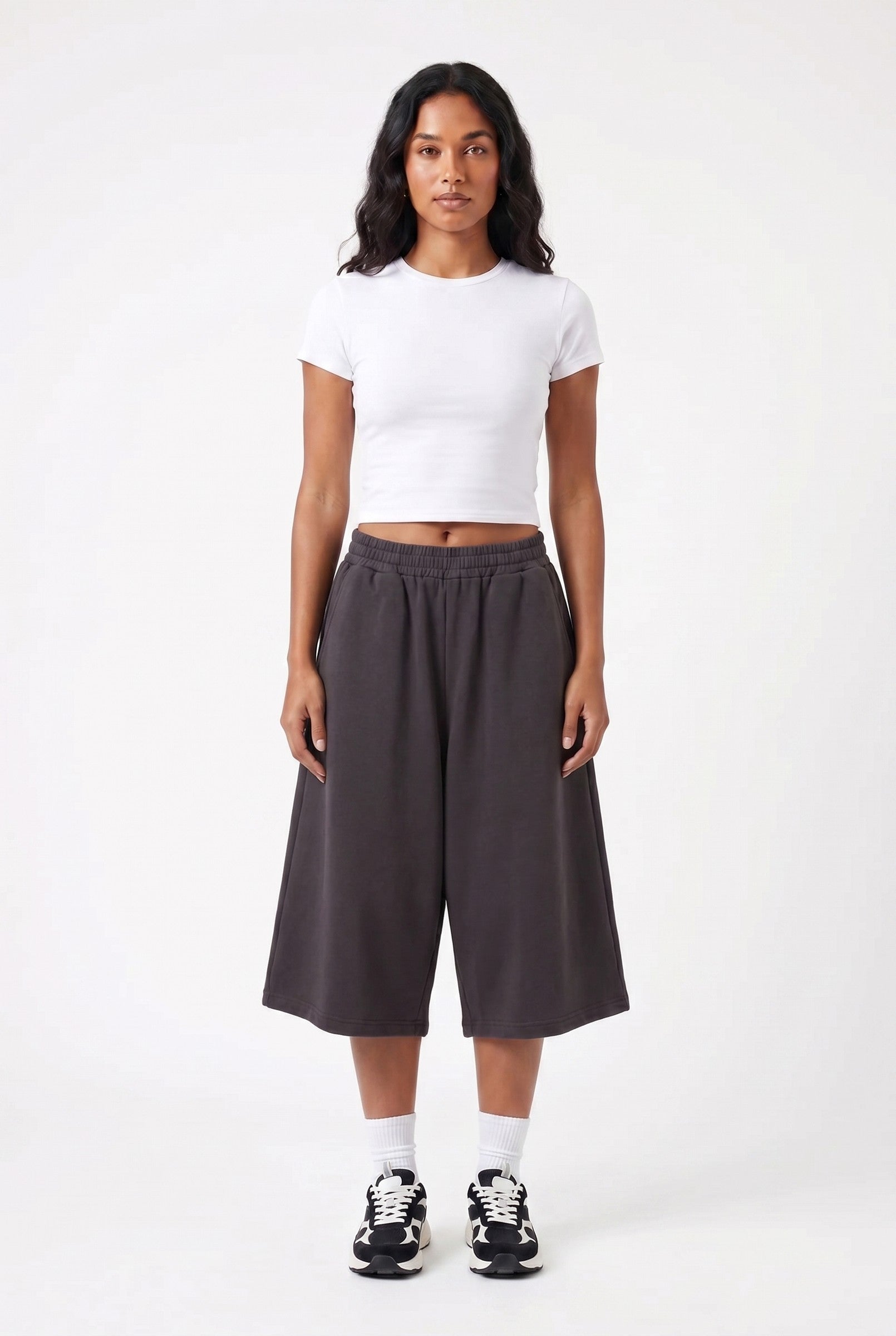 Women's Pleated Baggy Sweat Shorts | Blackstone London