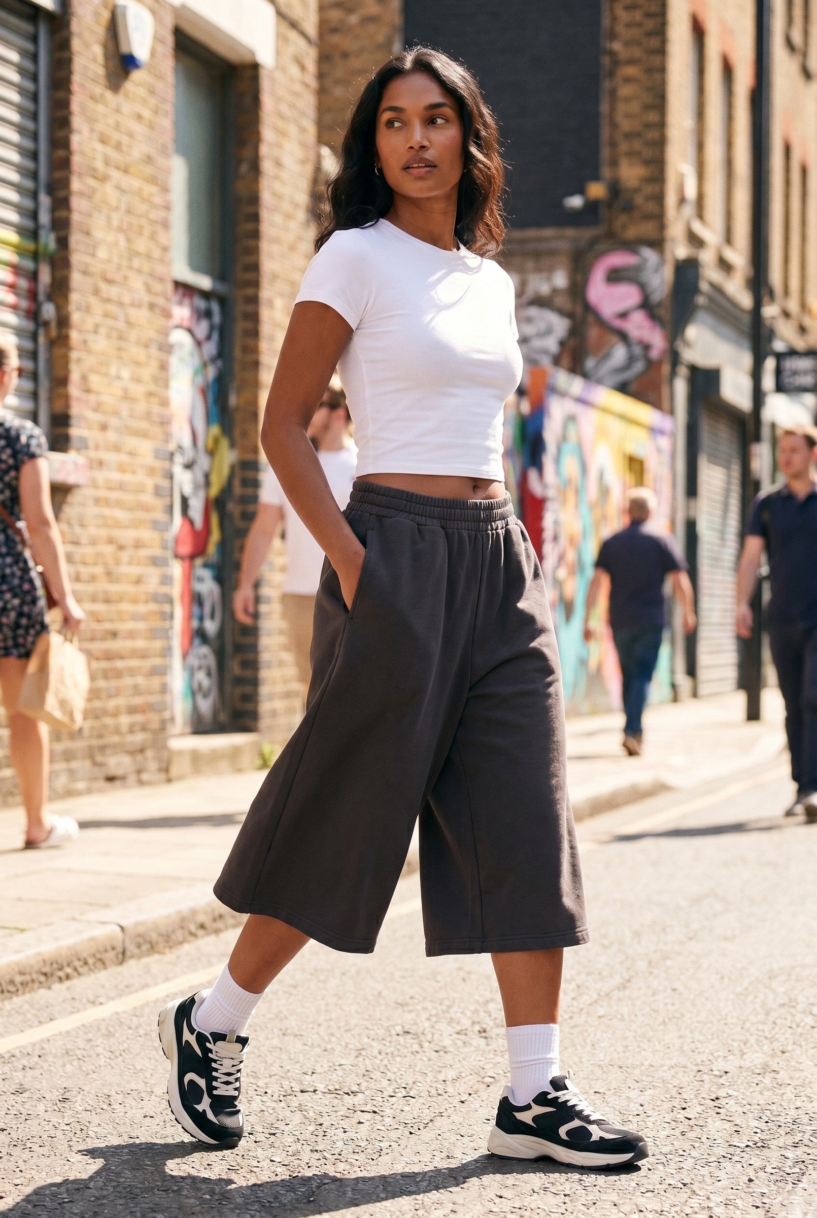 Women's Pleated Baggy Sweat Shorts | Blackstone London