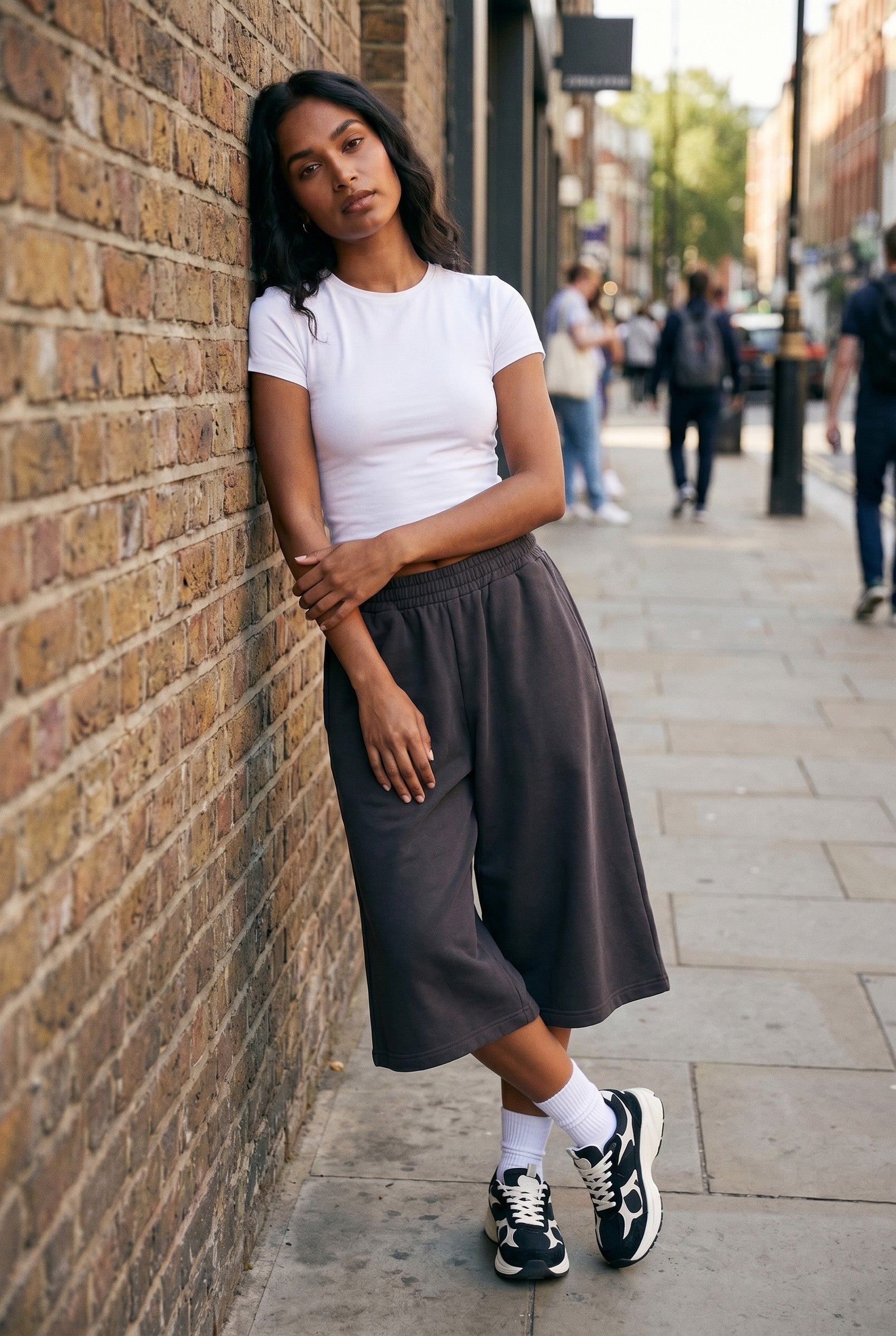 Women's Pleated Baggy Sweat Shorts | Blackstone London