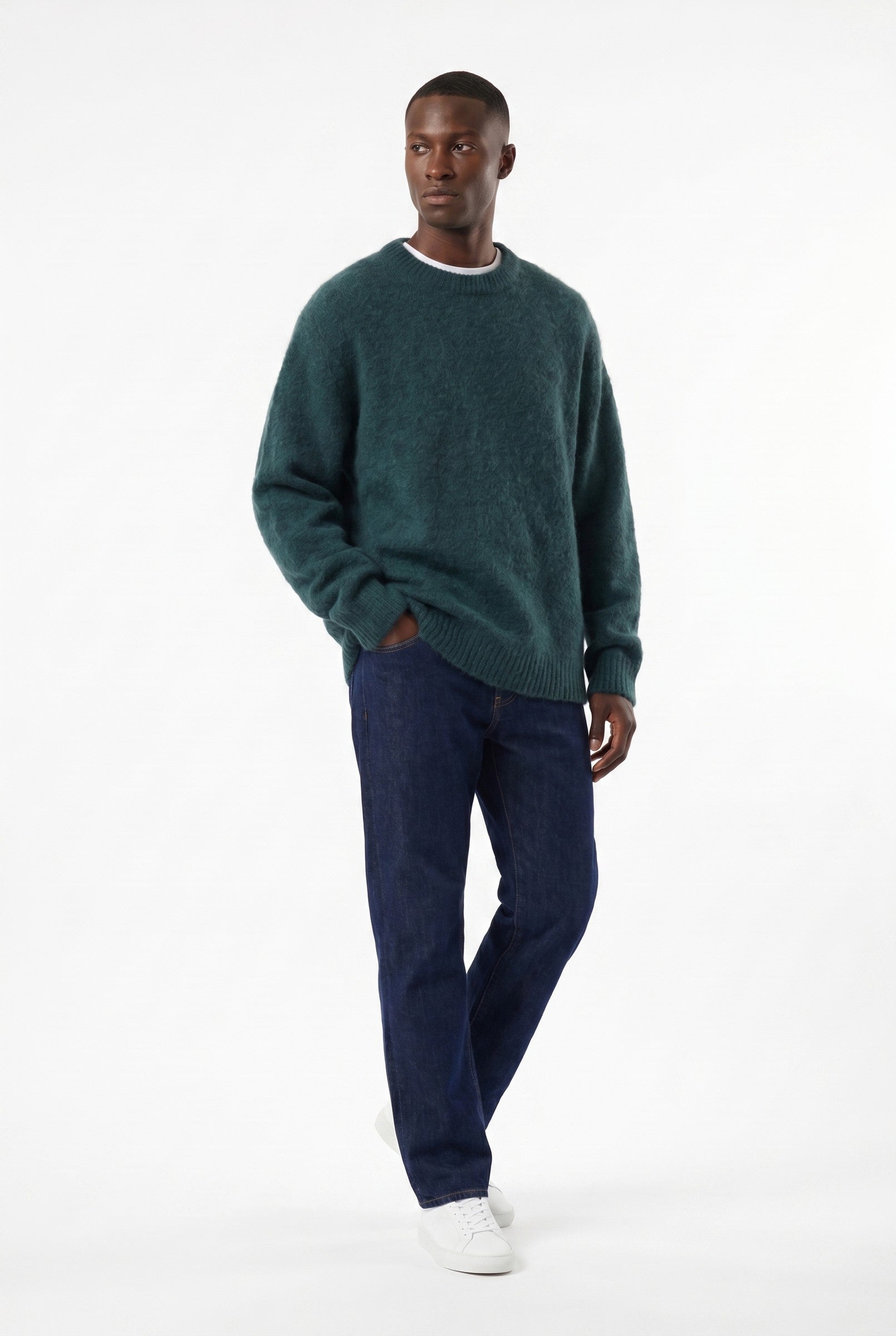 Men's Mohair Blend Crewneck Sweater | Blackstone London