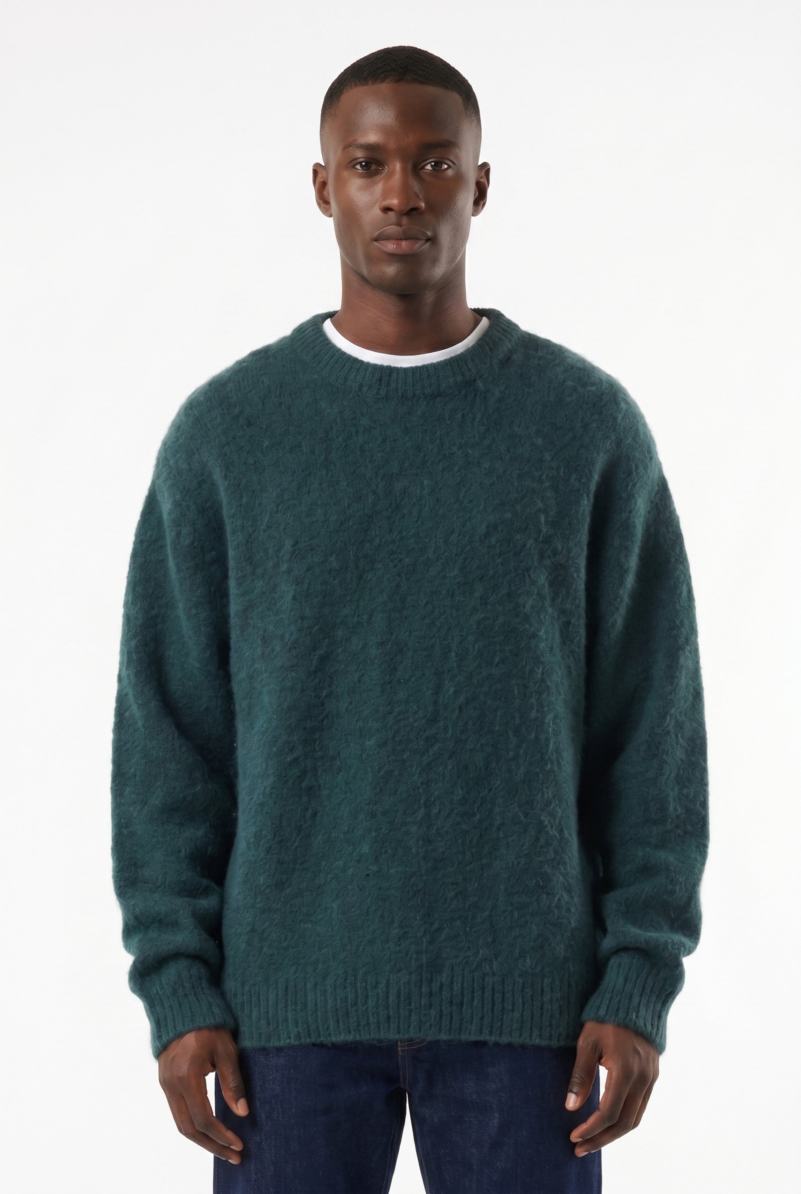 Men's Mohair Blend Crewneck Sweater | Blackstone London