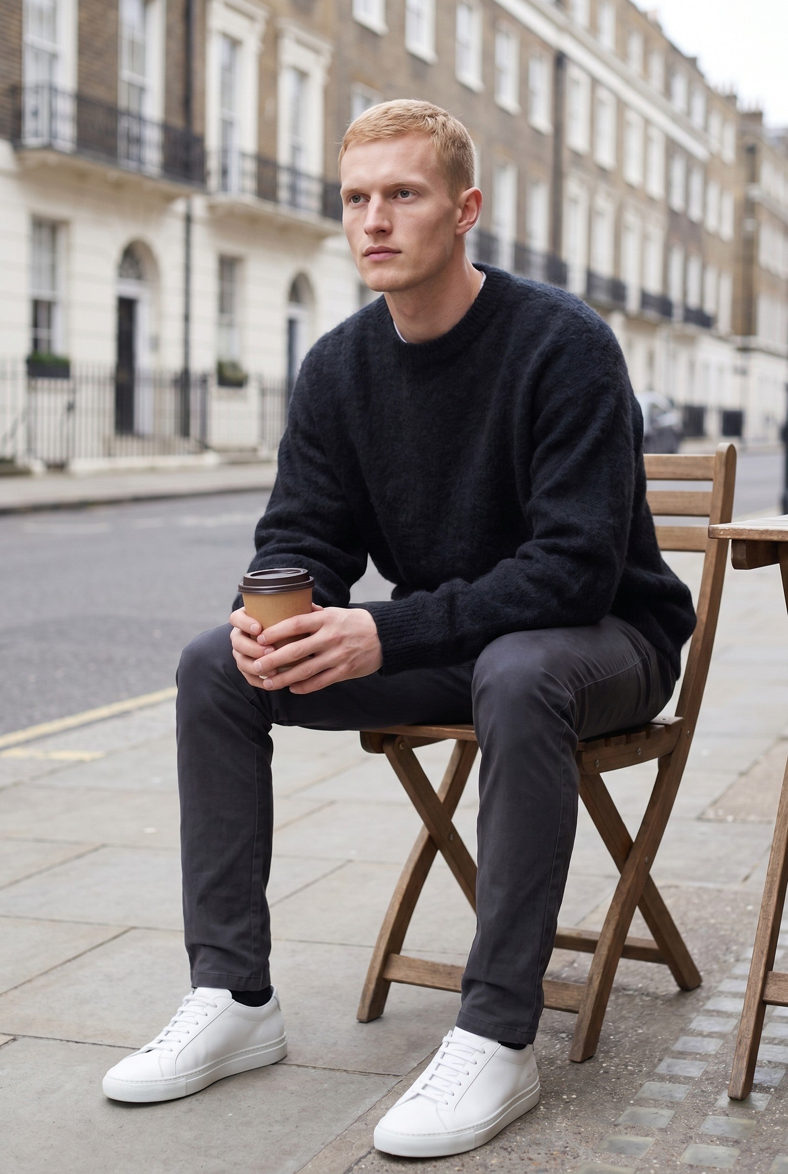 Men's Mohair Blend Crewneck Sweater | Blackstone London