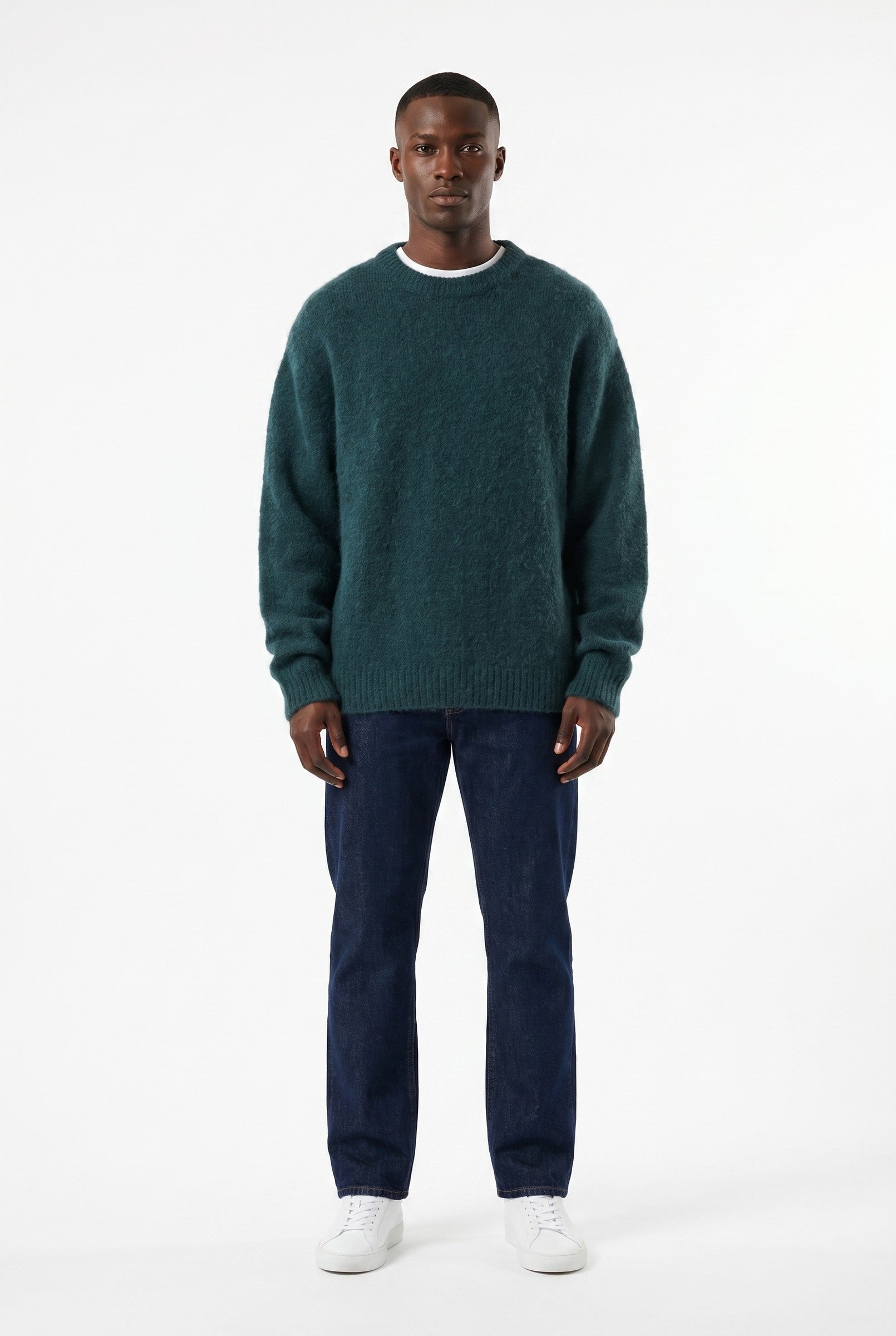 Men's Mohair Blend Crewneck Sweater | Blackstone London