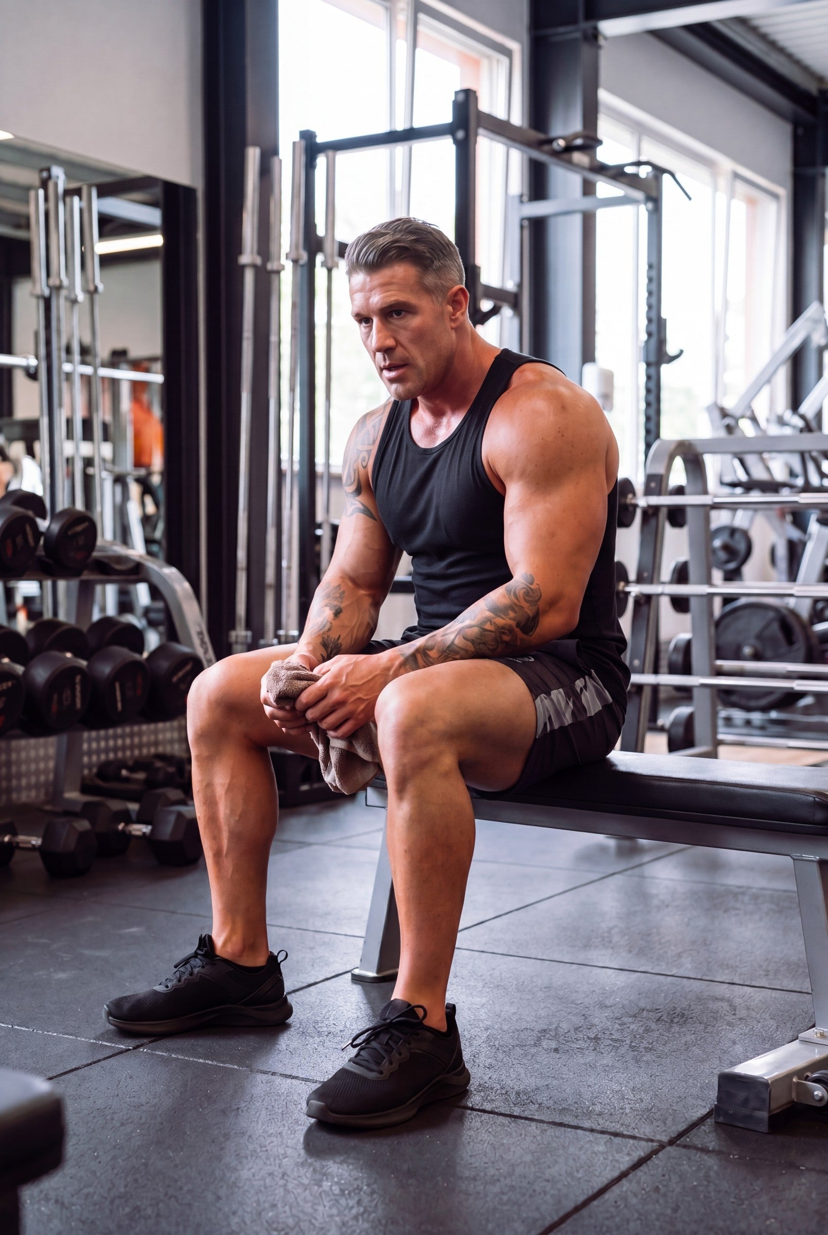 Men's Steel Camo Gym Shorts | Blackstone London