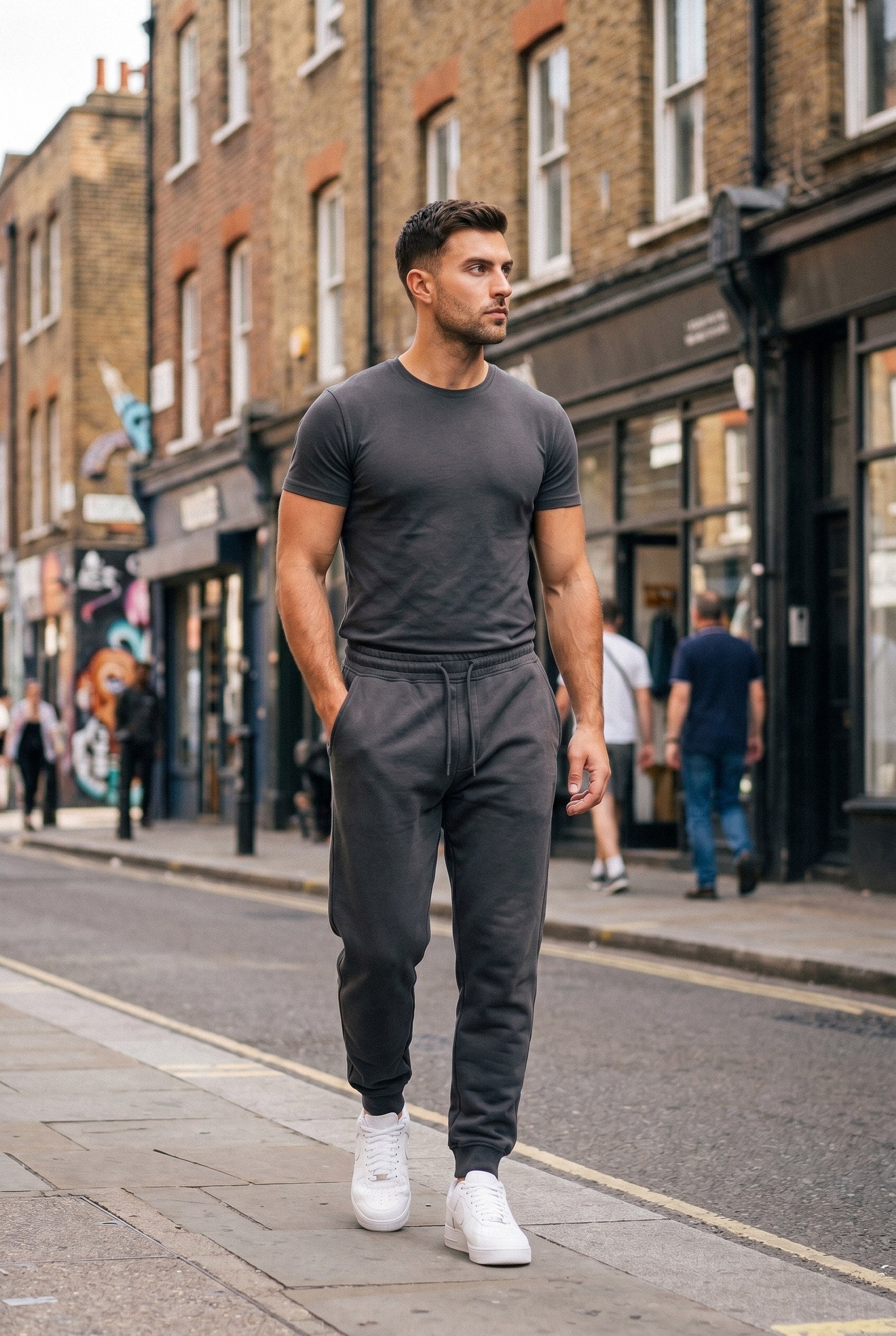 Men's Aventus Fleece Tapered Joggers | Blackstone London