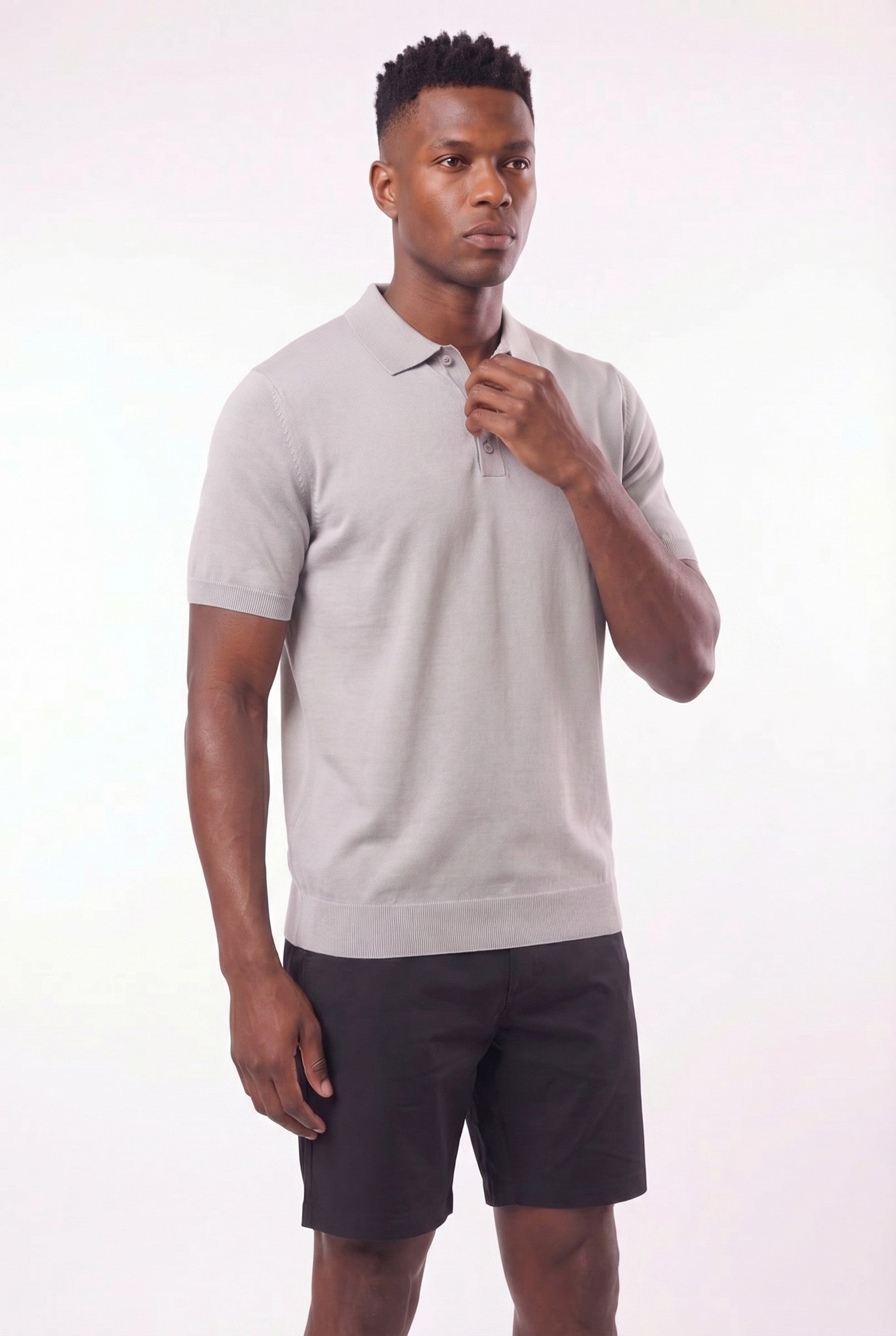 Men's Fine Knit Polo Shirt | Blackstone London