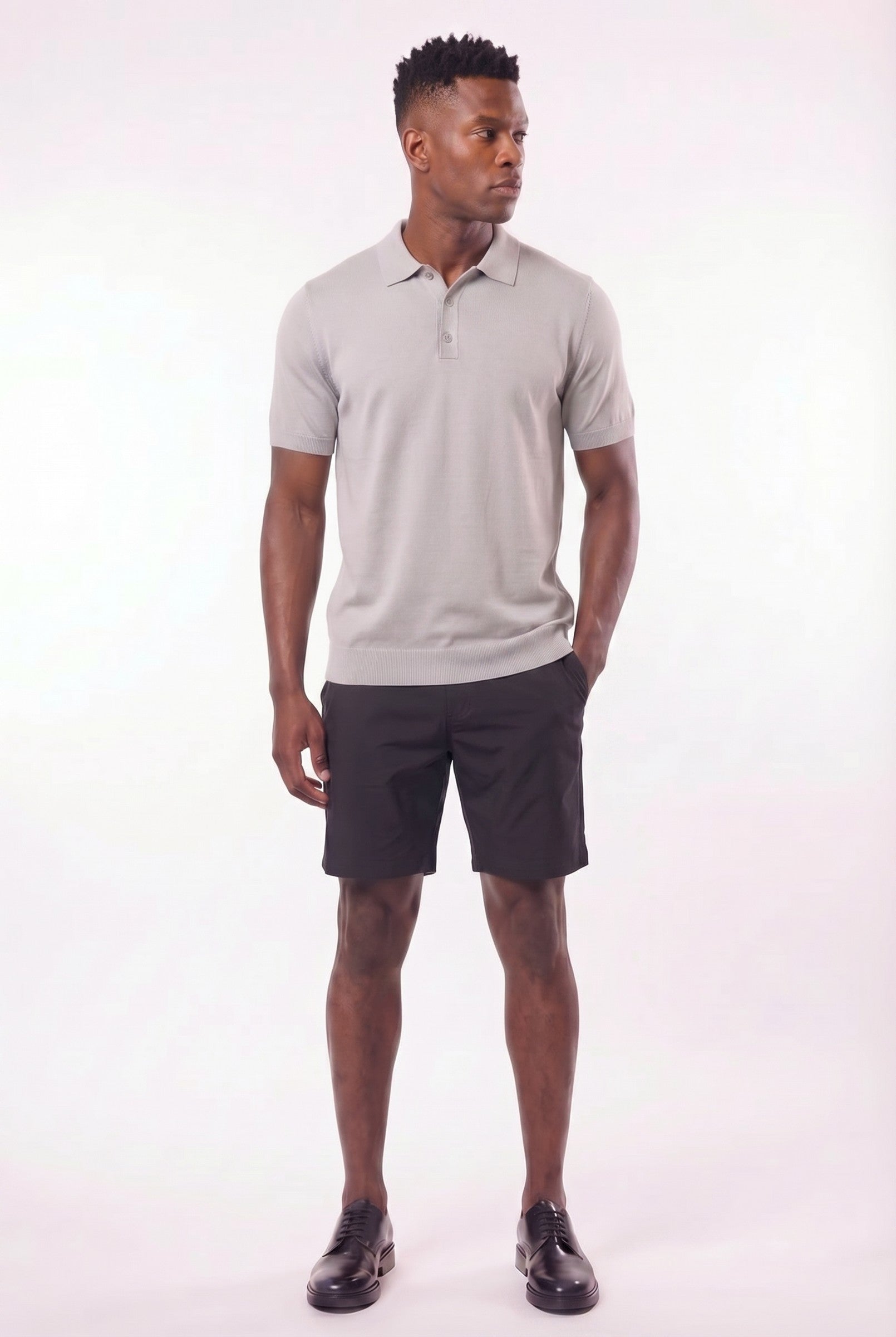 Men's Fine Knit Polo Shirt | Blackstone London