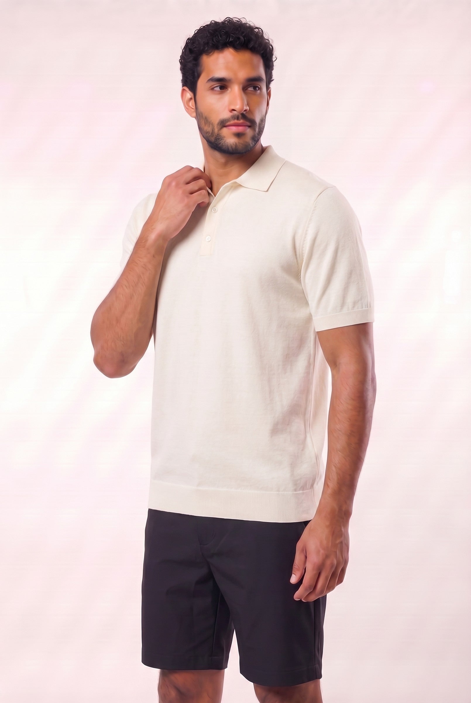 Men's Fine Knit Polo Shirt | Blackstone London