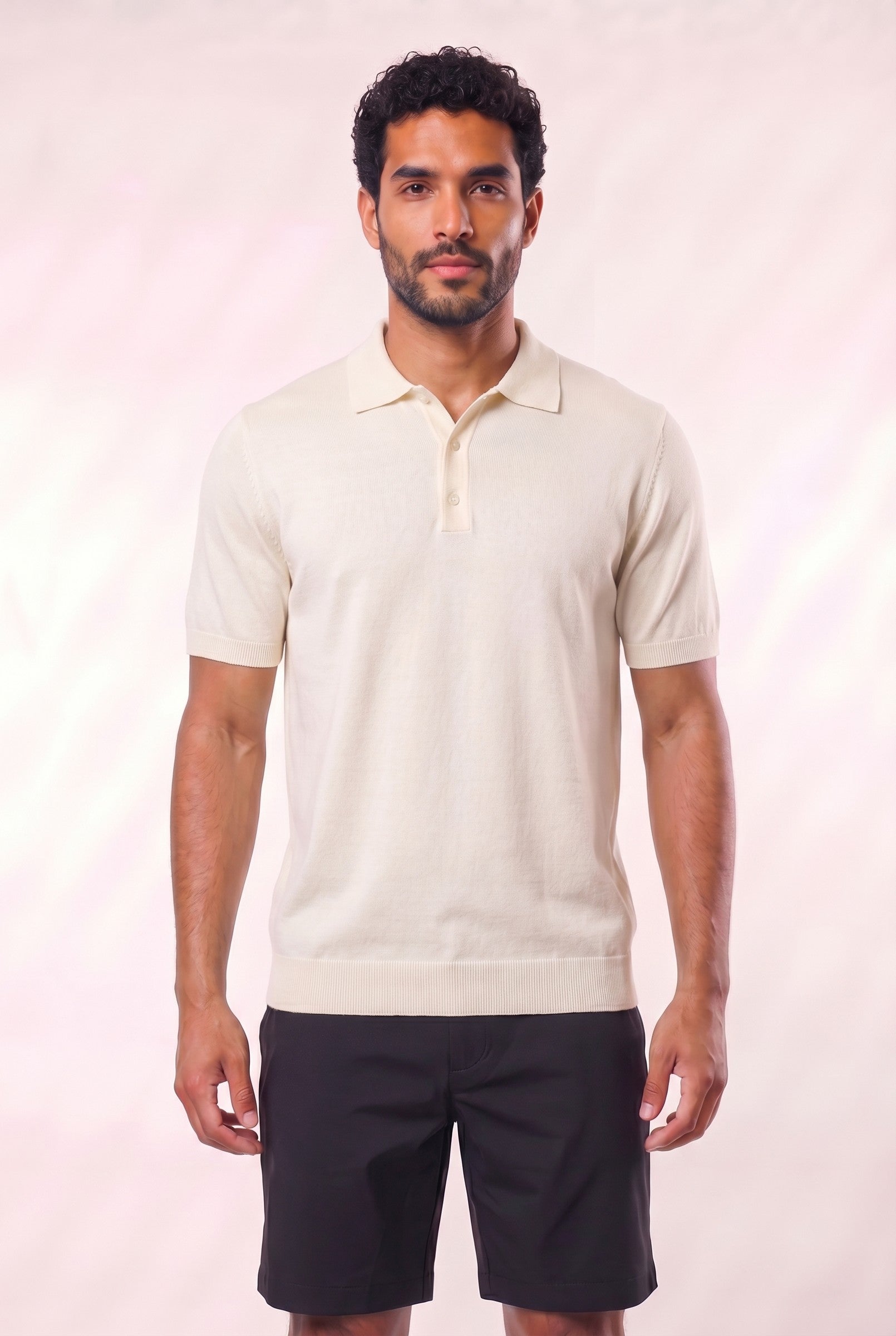 Men's Fine Knit Polo Shirt | Blackstone London