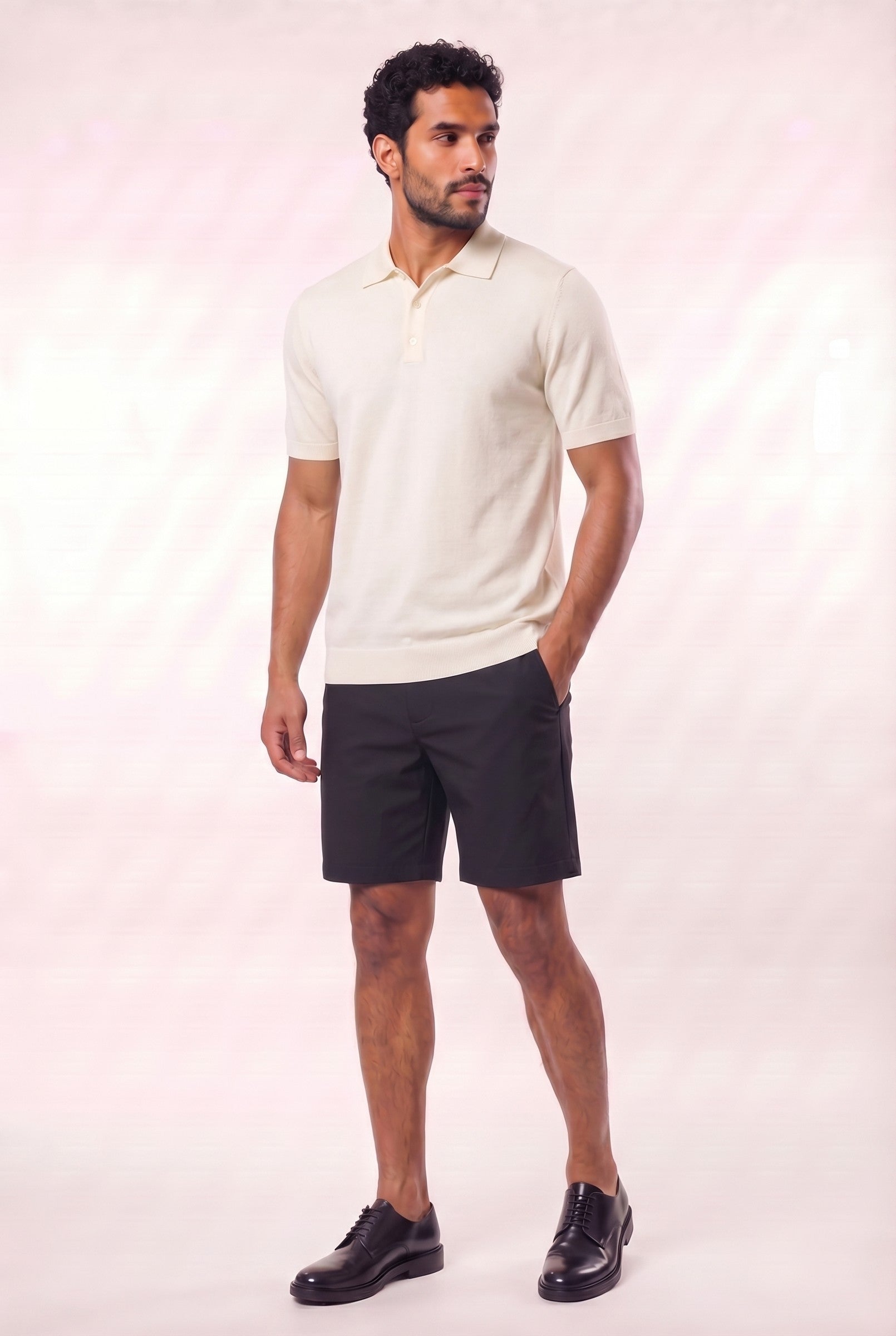 Men's Fine Knit Polo Shirt | Blackstone London
