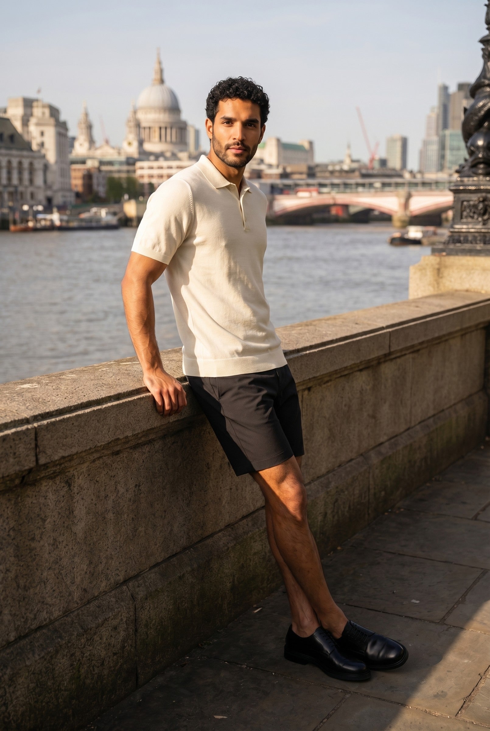 Men's Fine Knit Polo Shirt | Blackstone London