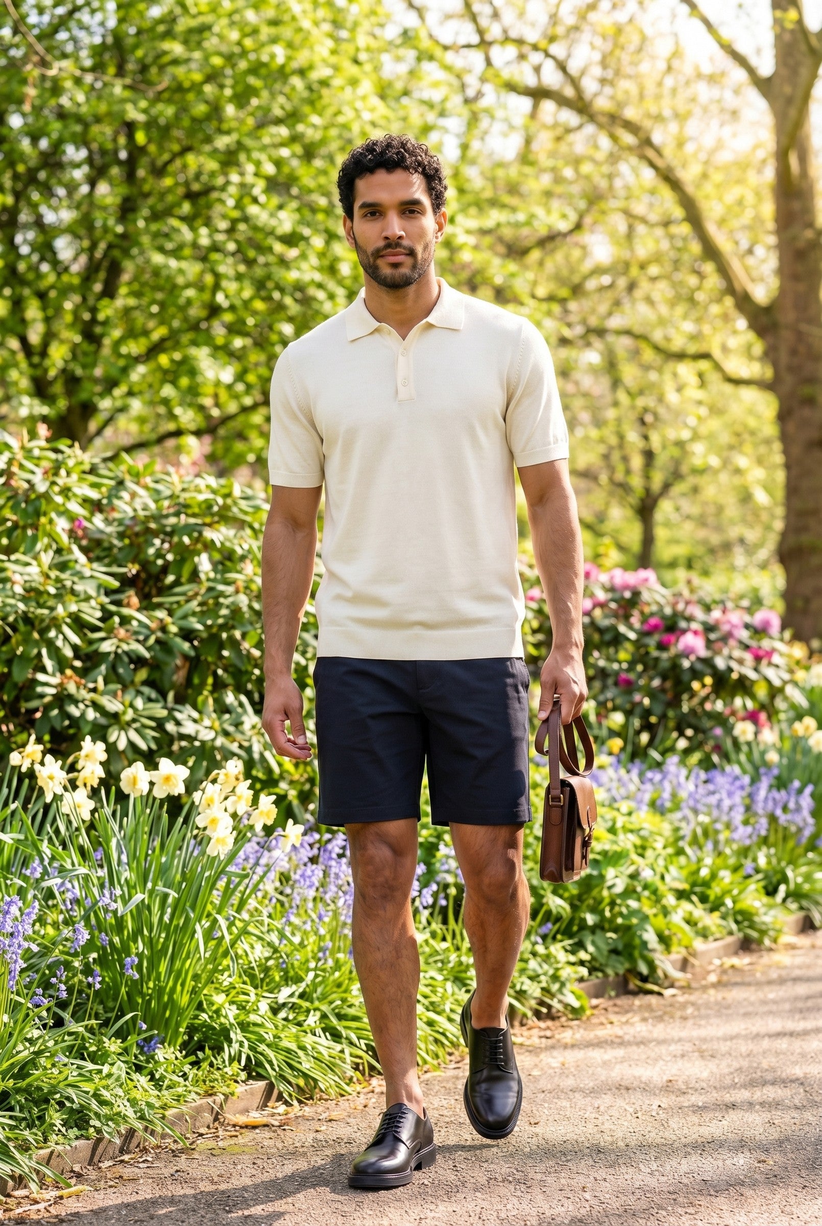 Men's Fine Knit Polo Shirt | Blackstone London