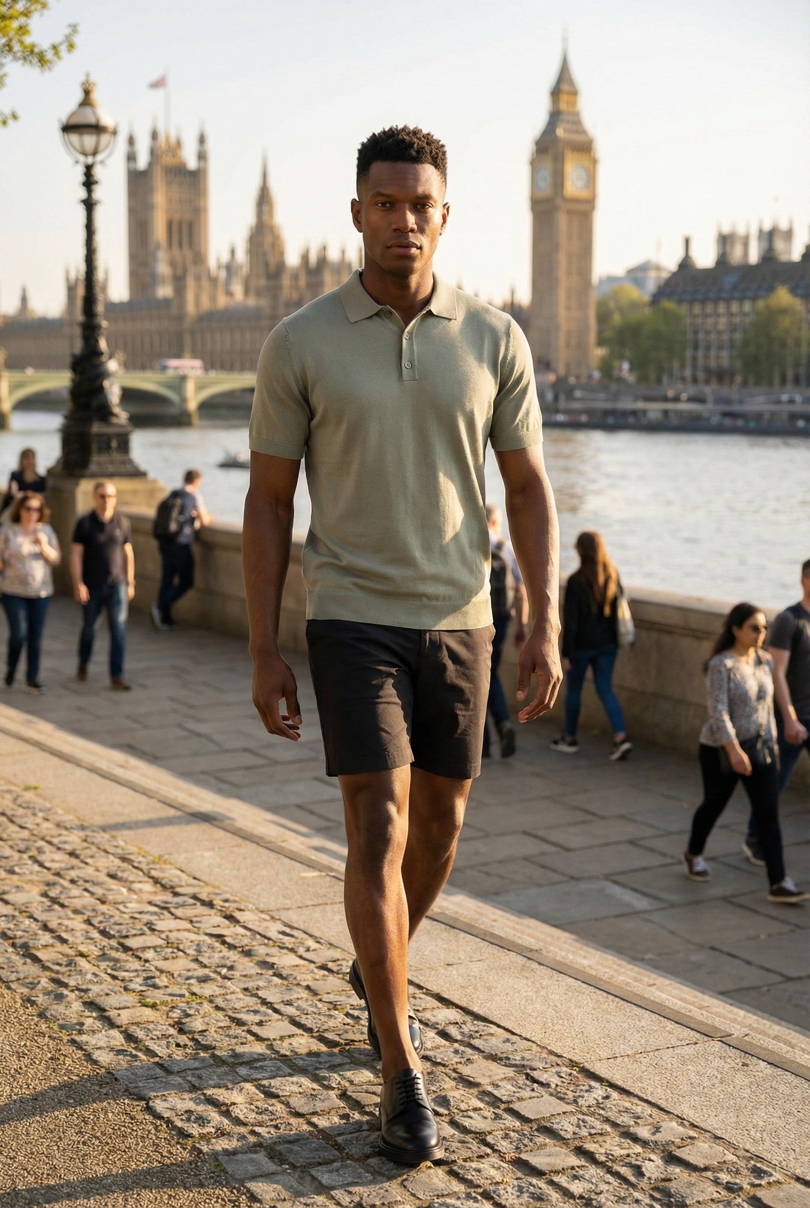 Men's Fine Knit Polo Shirt | Blackstone London
