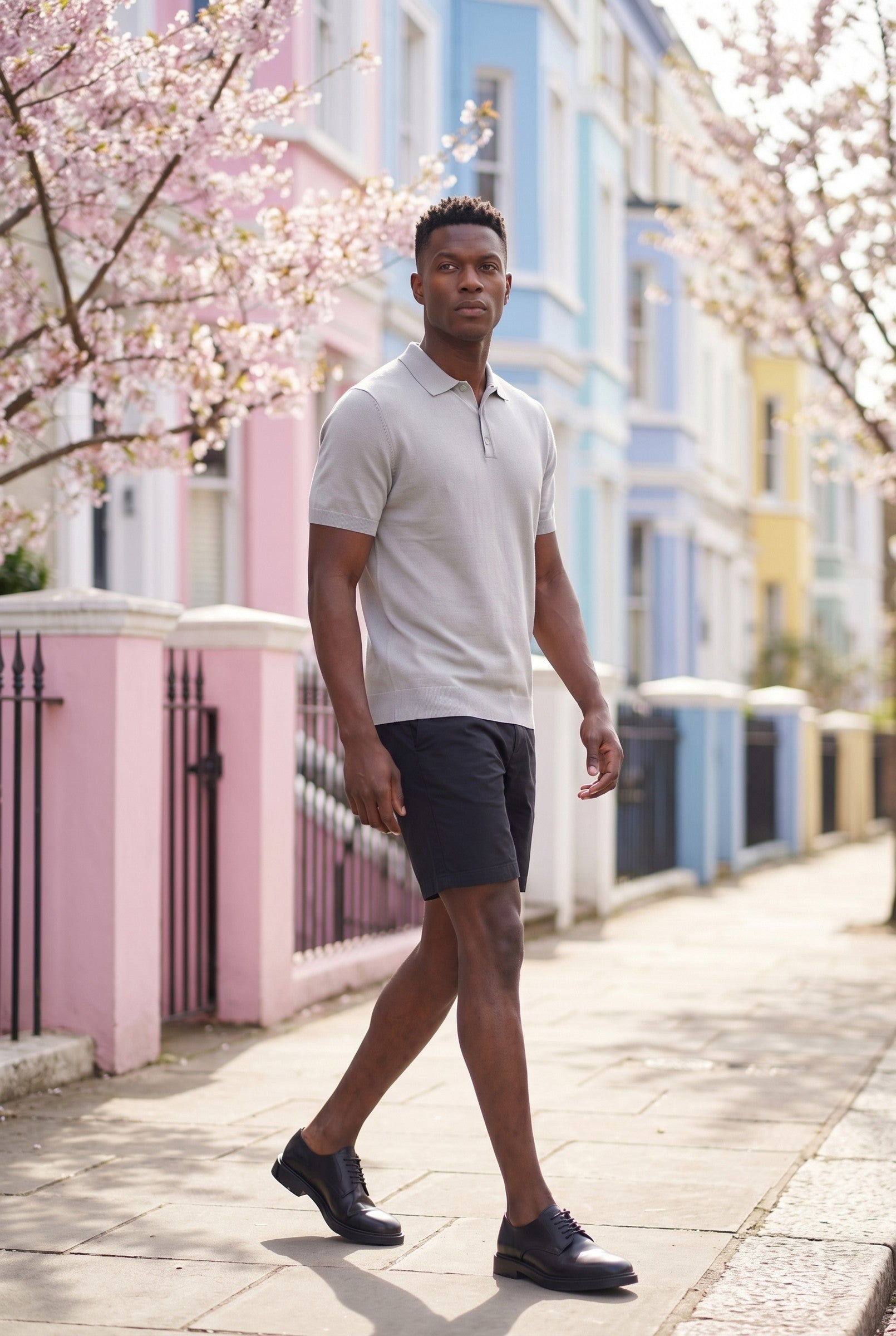 Men's Fine Knit Polo Shirt | Blackstone London
